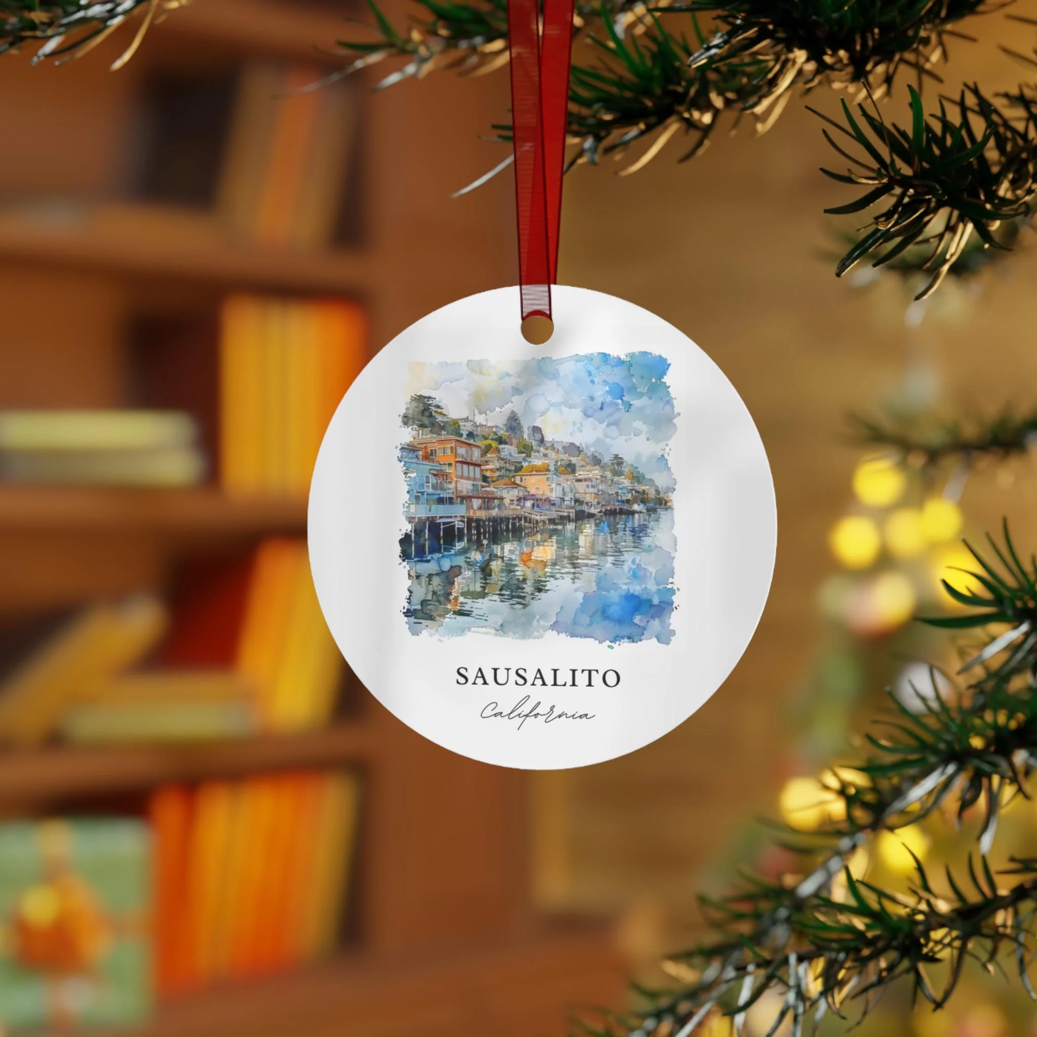 Sausalito CA Ornament: Unique Sausalito Souvenir, Sausalito Xmas Decor, and Authentic Bay Area California GiftCA - Image 3