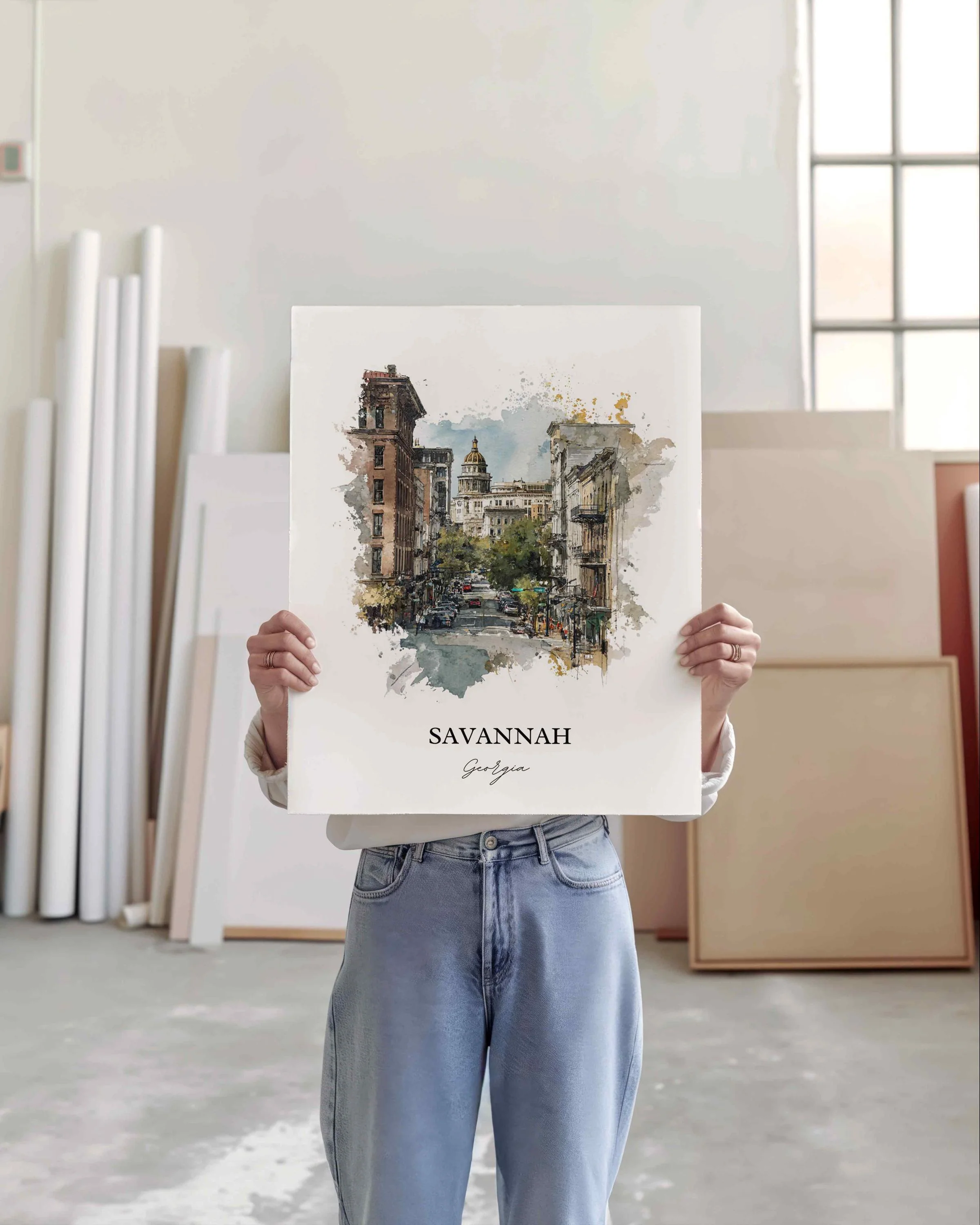 Savannah, Georgia – Watercolor Art Print - Image 5