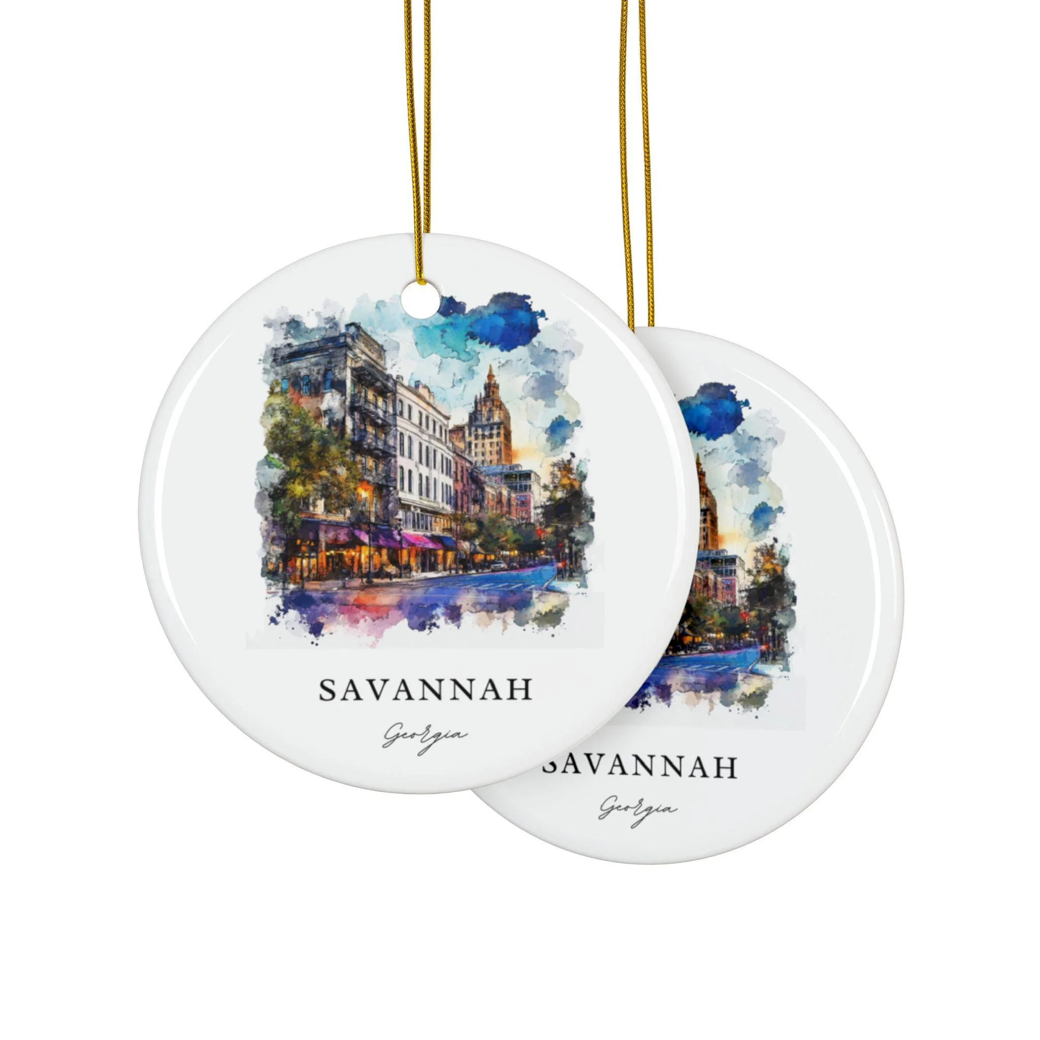 Savannah Georgia Ornament: Unique Savannah Souvenir, Savannah GA Decor, and Authentic Savannah GA Gift - Image 3