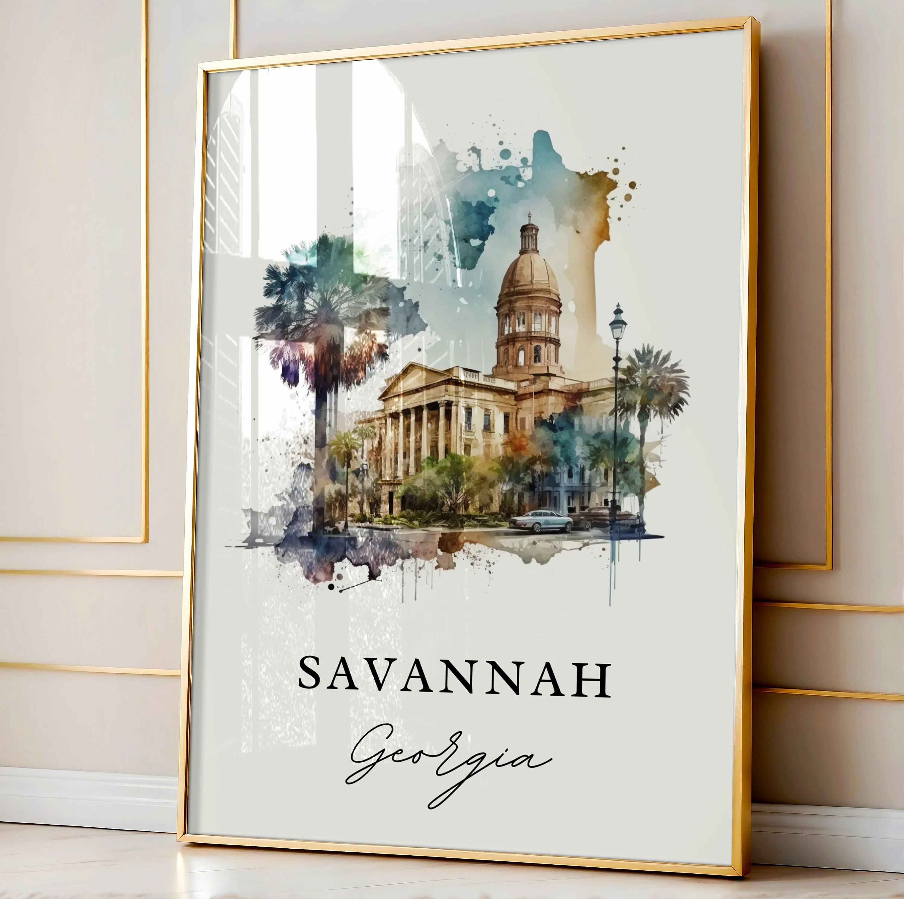 Savannah, Georgia – Watercolor Art Print - Image 4