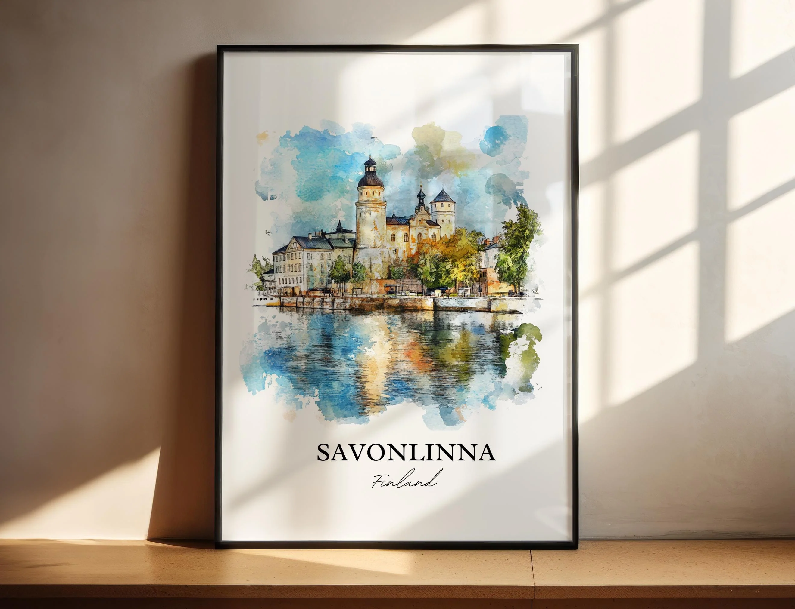 Savonlinna, Finland – Watercolor Art Print