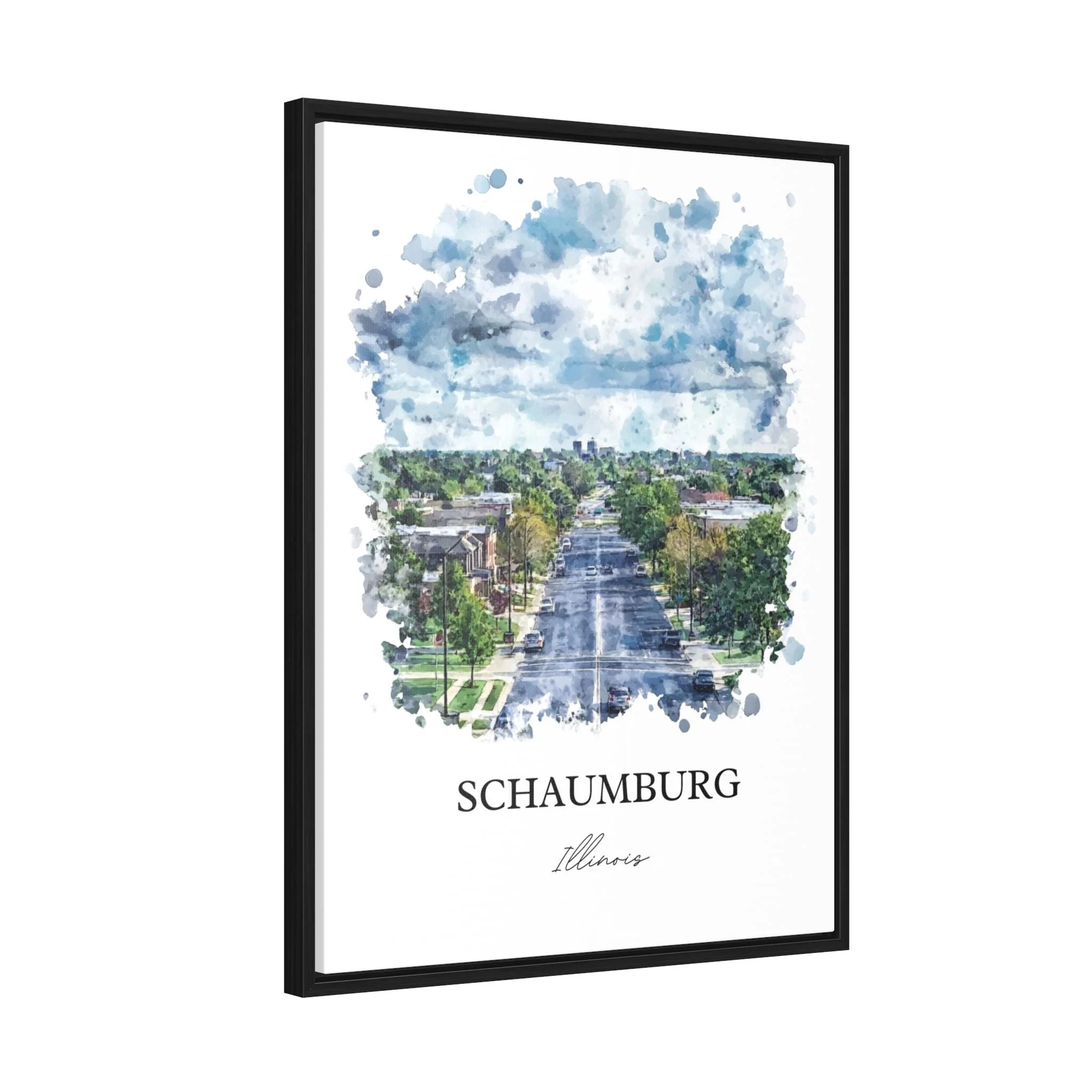 Schaumburg, IL, Illinois – Watercolor Art Print - Image 8