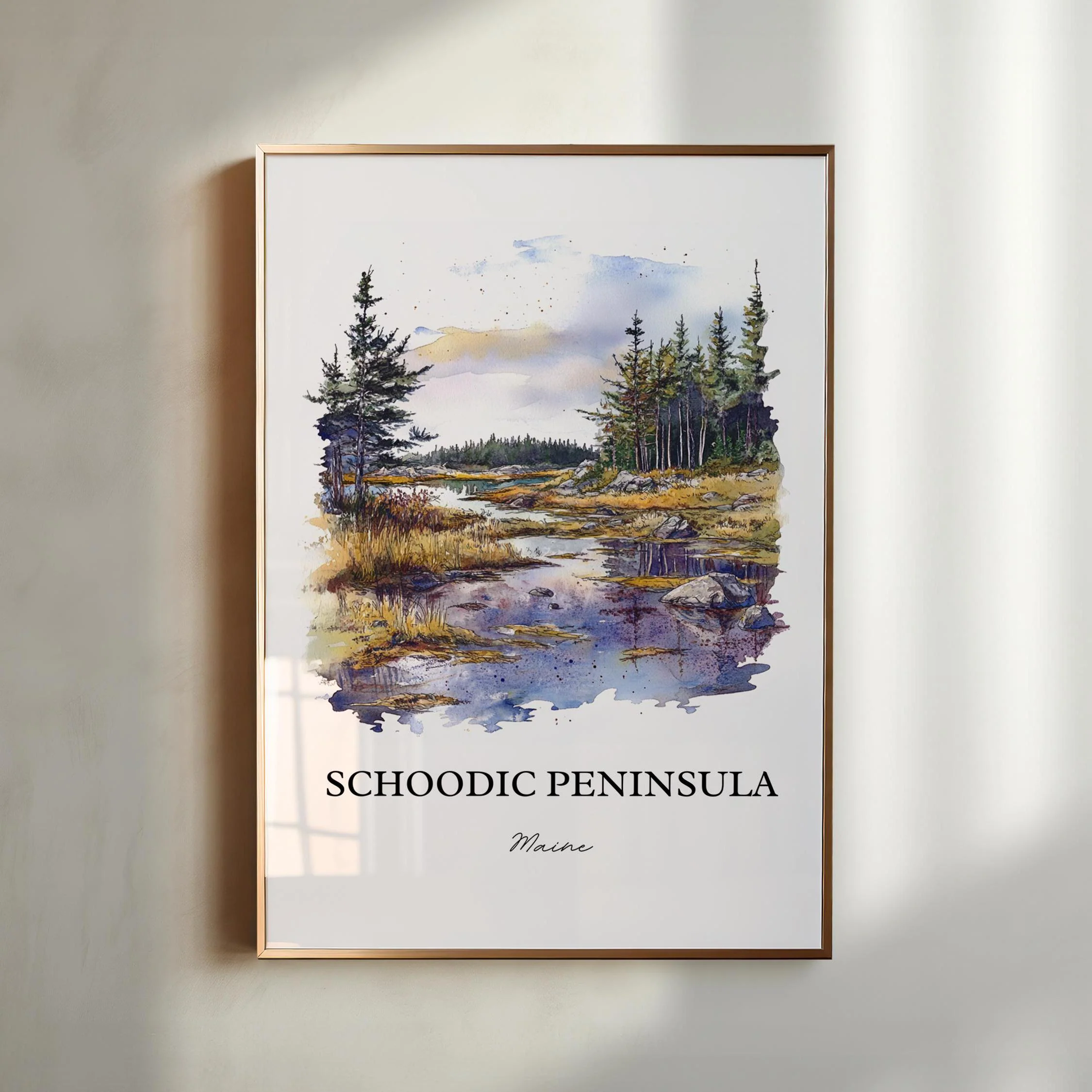 Schoodic Peninsula, Maine – Watercolor Art Print