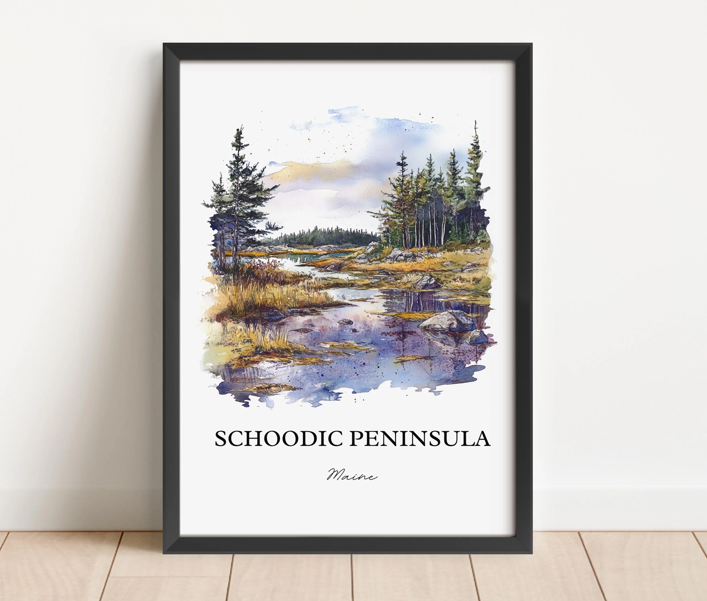 Schoodic Peninsula, Maine – Watercolor Art Print - Image 3