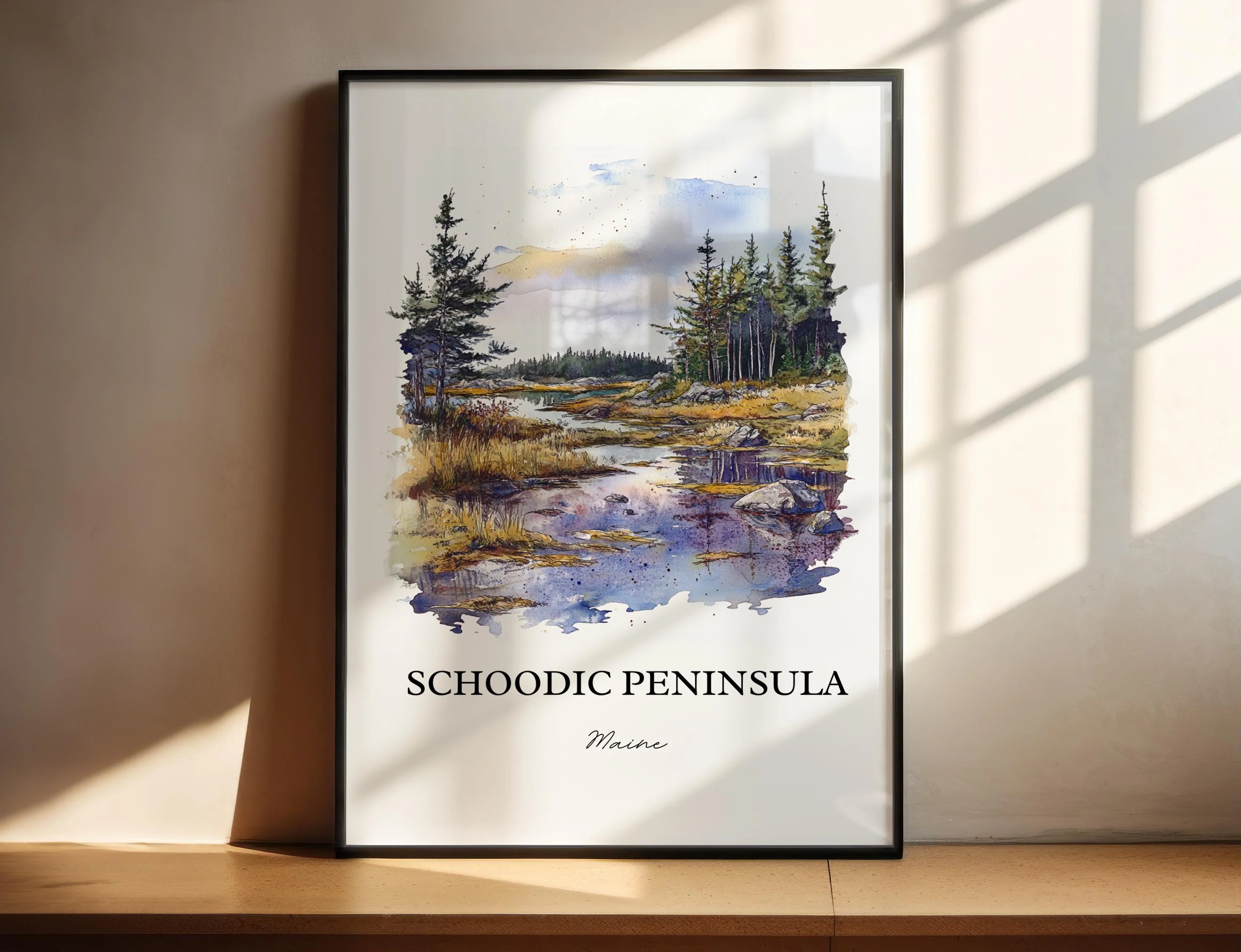 Schoodic Peninsula, Maine – Watercolor Art Print - Image 4