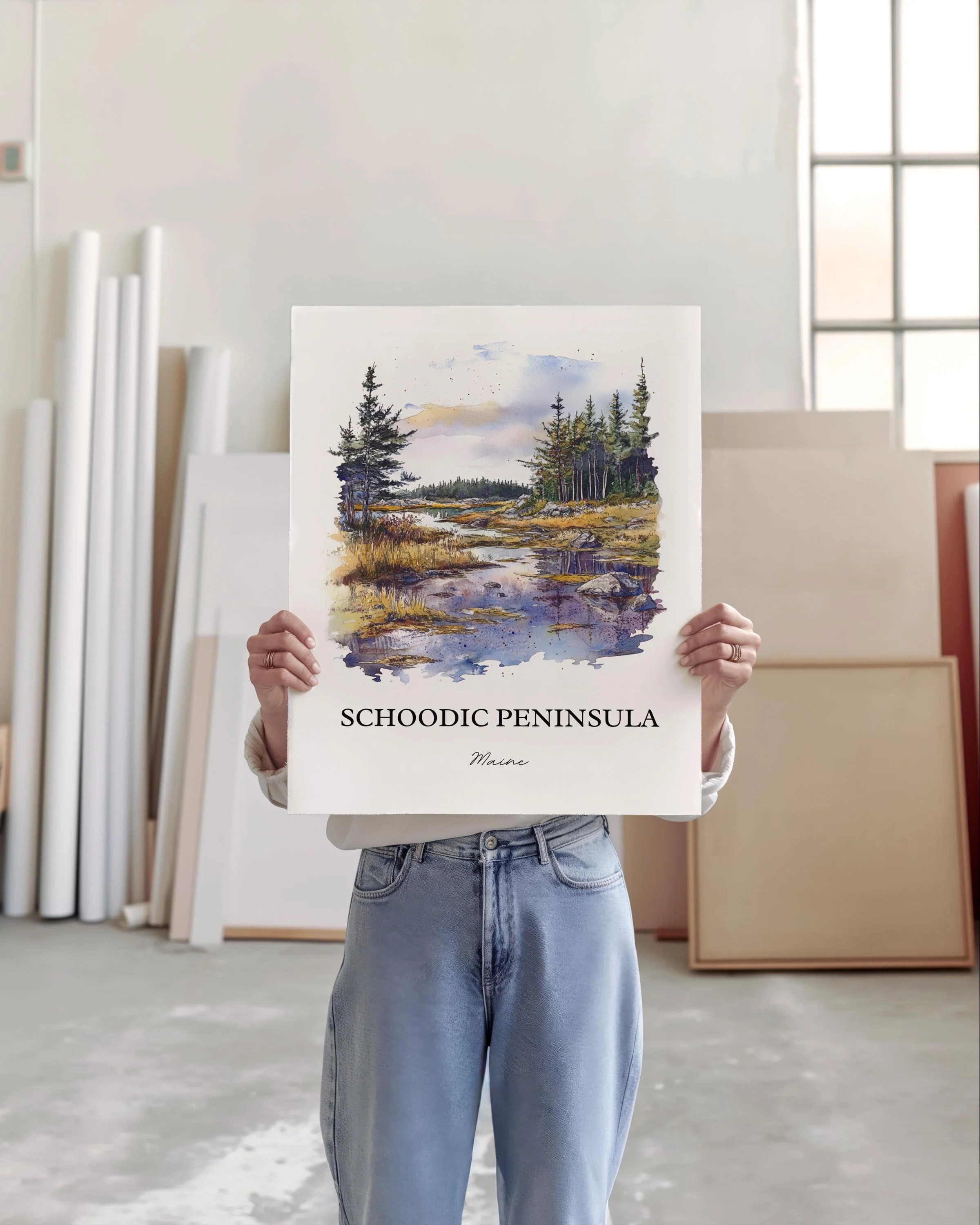 Schoodic Peninsula, Maine – Watercolor Art Print - Image 6