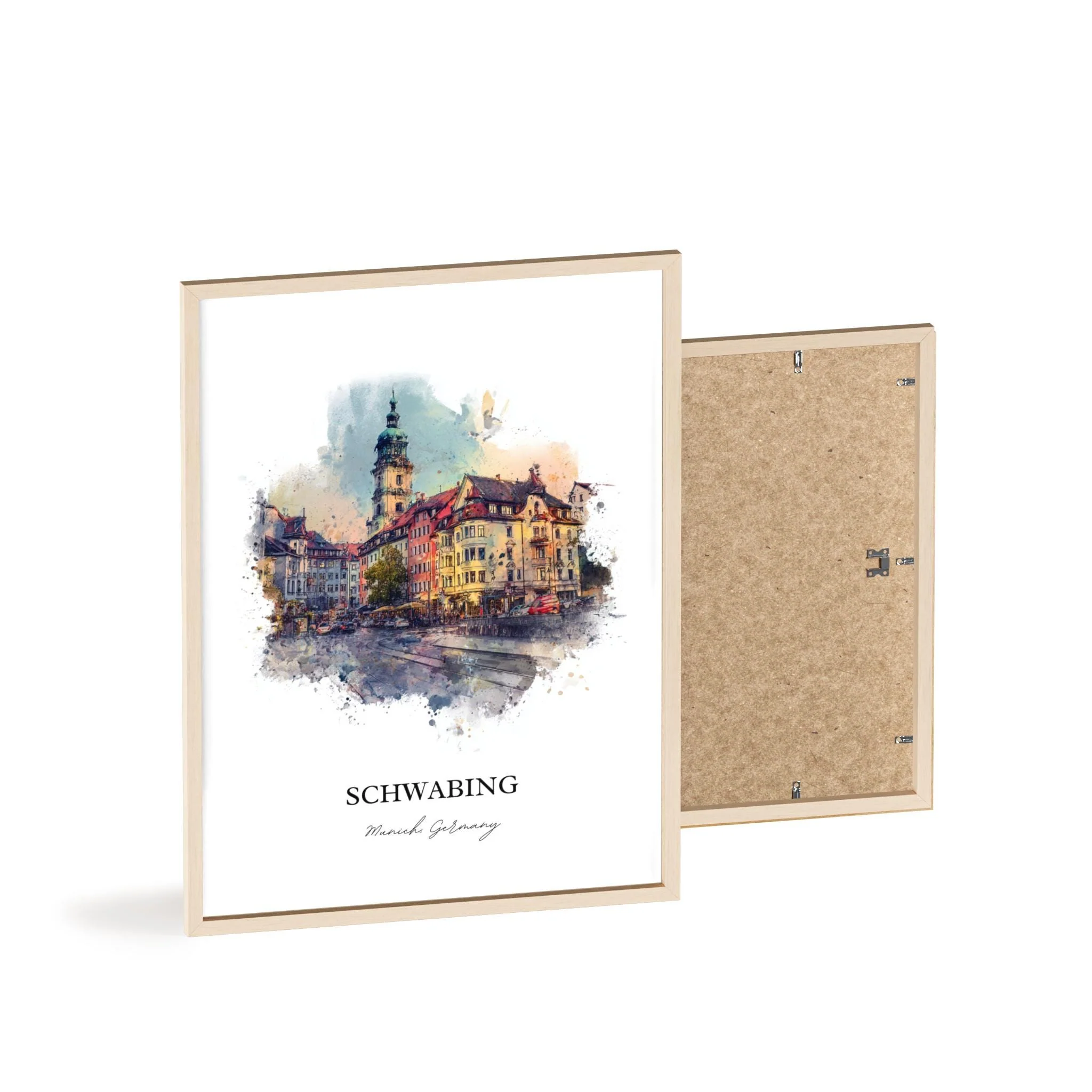 Schwabing, Germany – Watercolor Art Print - Image 4
