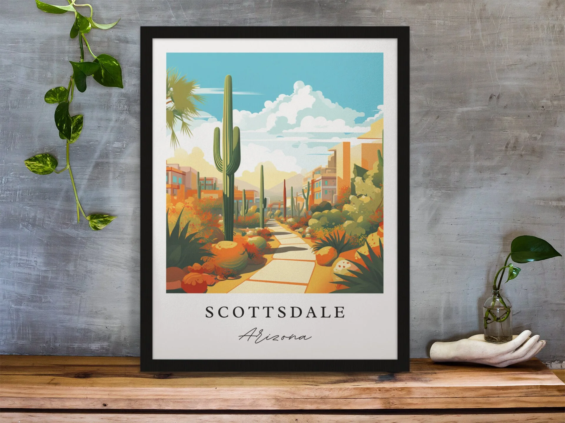 Scottsdale, Arizona – Watercolor Art Print - Image 2