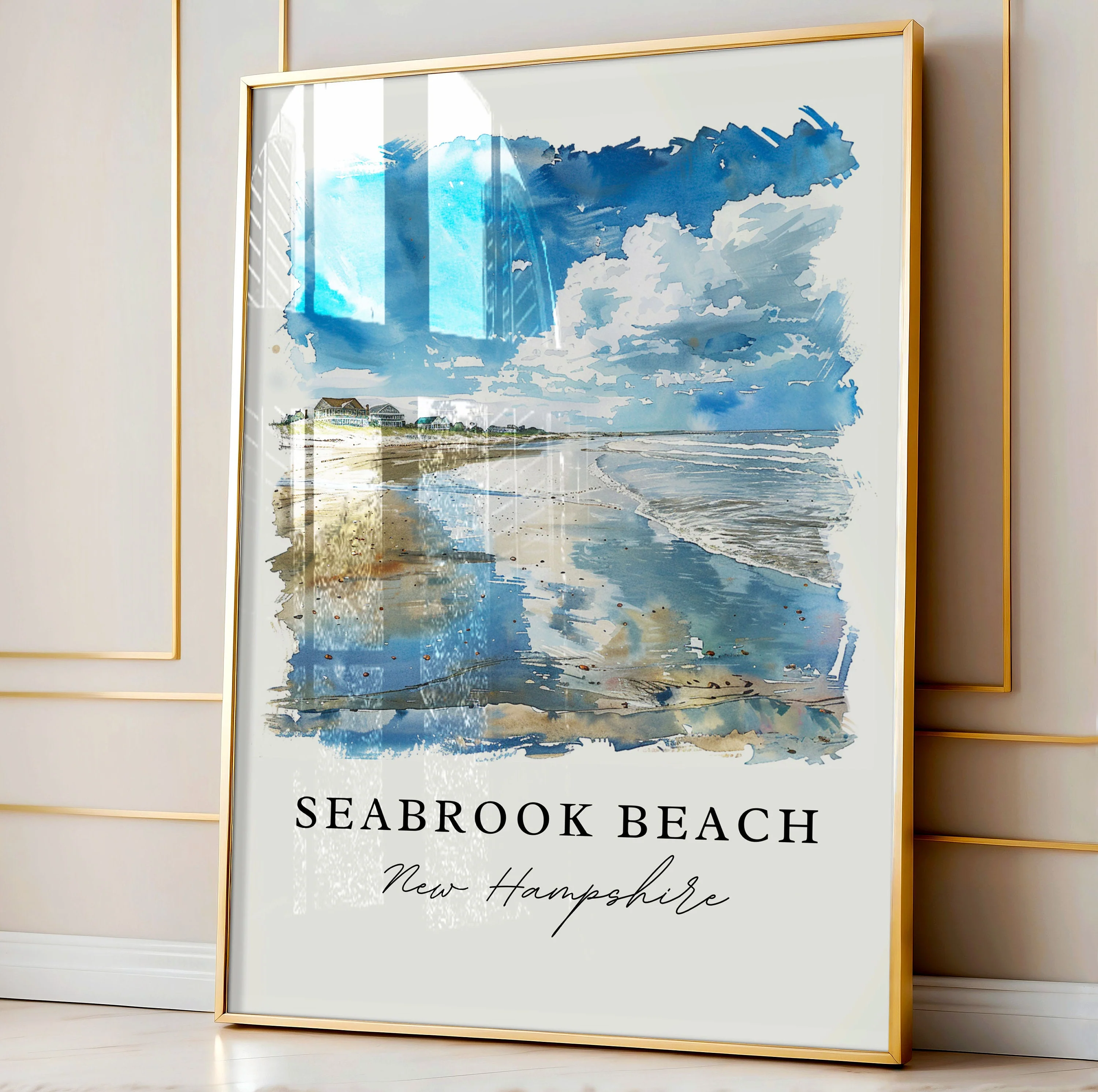 Seabrook, New Hampshire, USA – Watercolor Art Print - Image 4