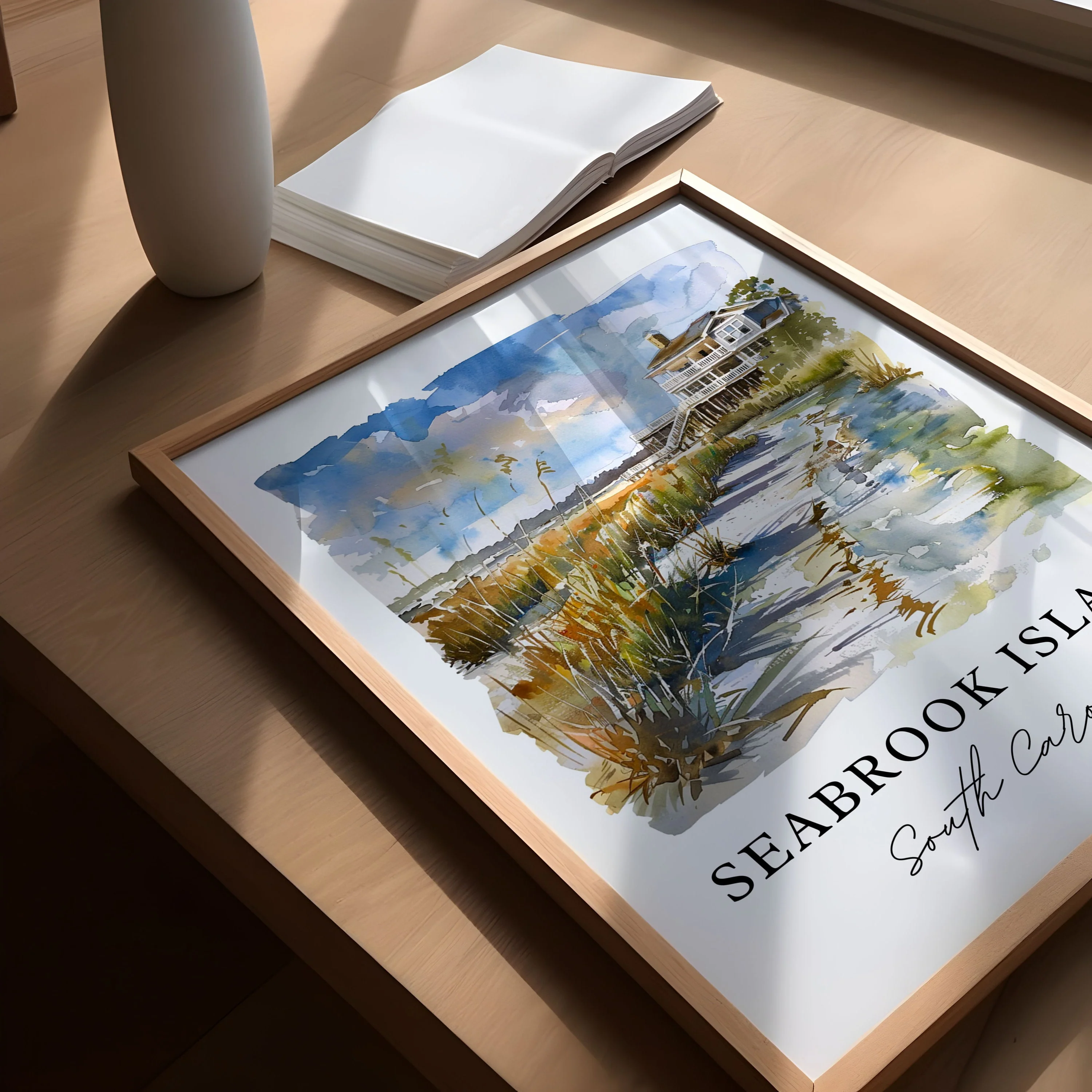 Seabrook Island, SC, USA – Watercolor Art Print - Image 2