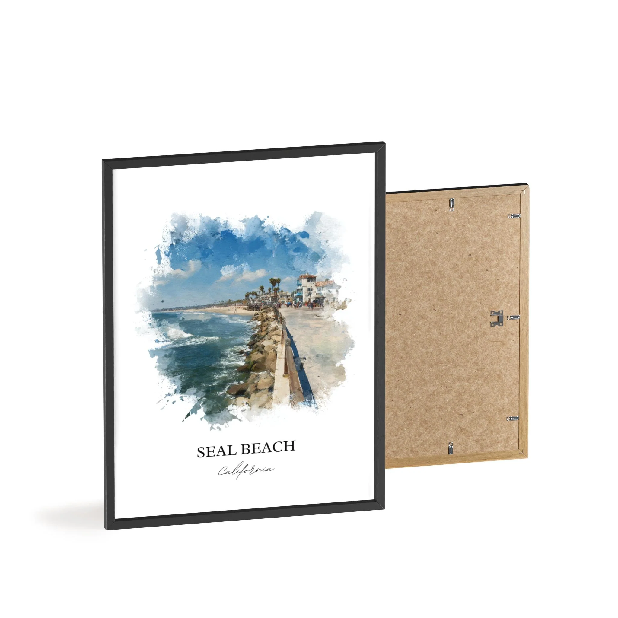 Seal Beach, California – Watercolor Art Print - Image 11