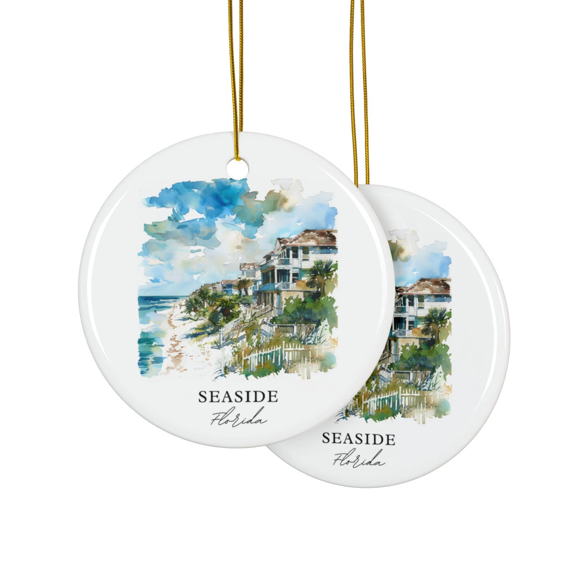 Seaside Florida Ornament: Unique Seaside FL Souvenir, Seaside Florida Xmas Decor, and Authentic Florida Gift - Image 3