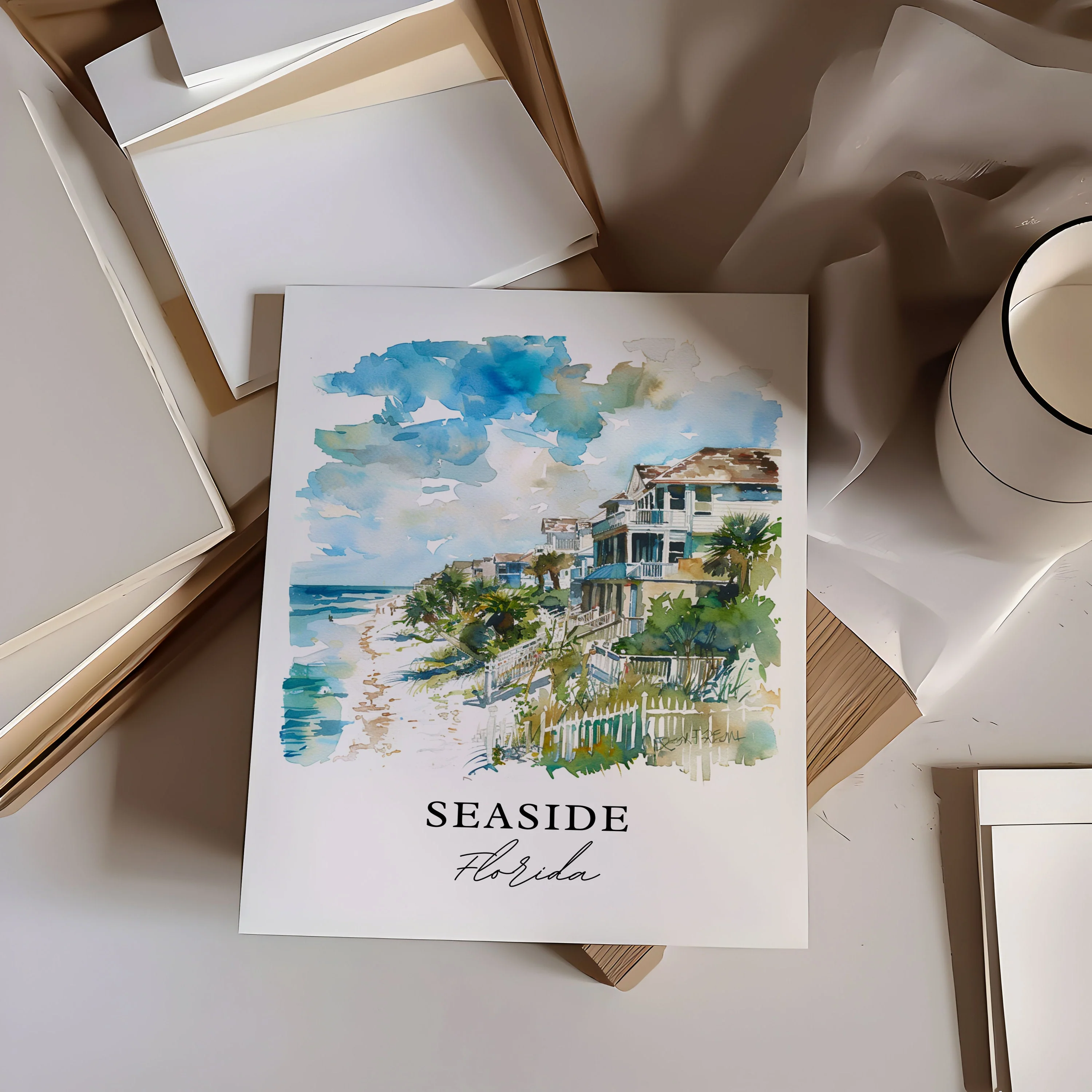 Seaside, Florida – Watercolor Art Print - Image 2