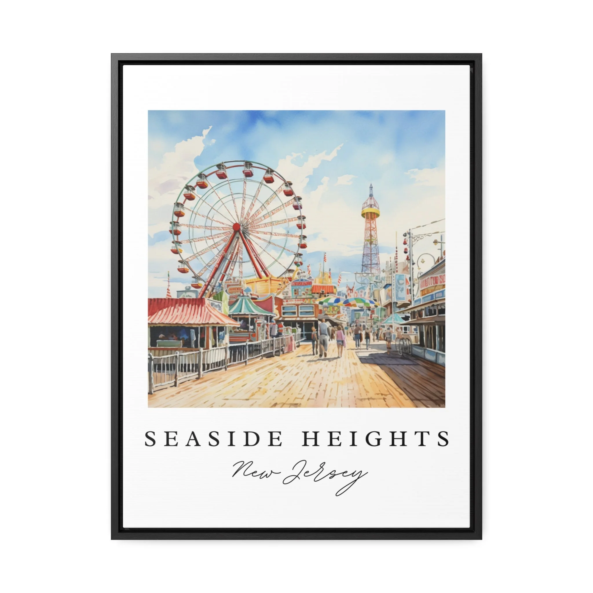 Seaside, NJ, New Jersey – Watercolor Art Print - Image 5