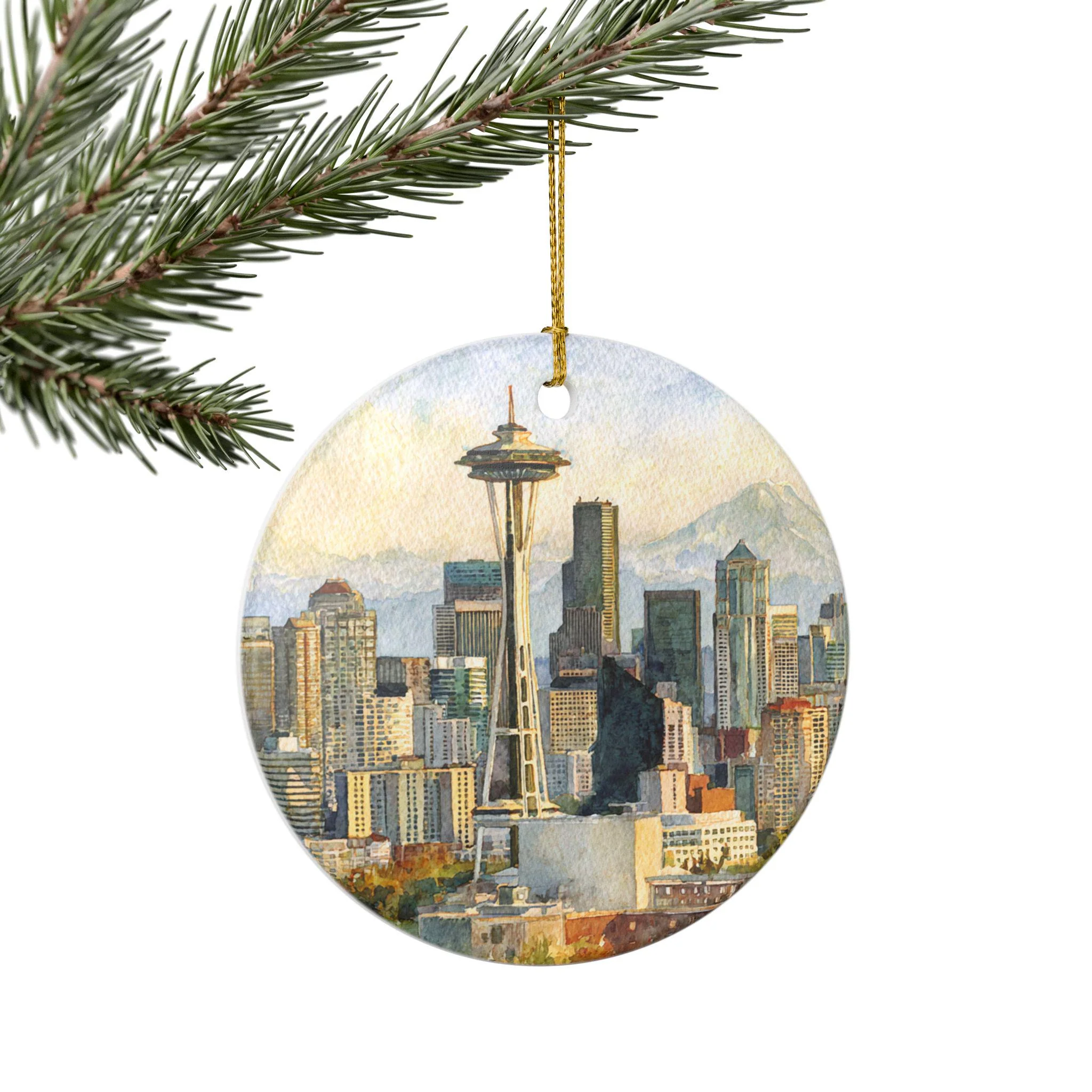 Seattle WA Ornament: Unique Seattle Souvenir, Seattle Xmas Decor, and Authentic Seattle Skyline Gift - Image 6