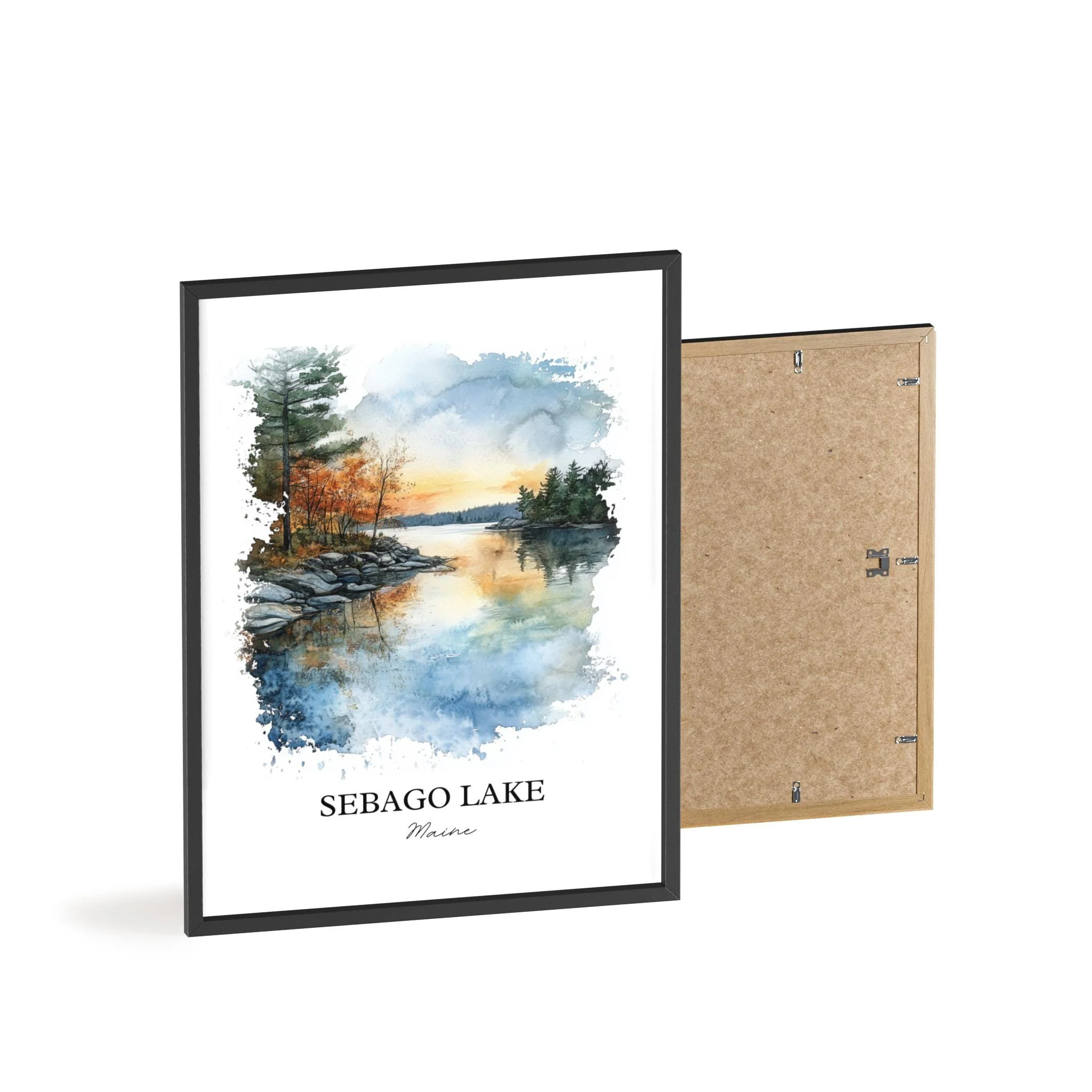 Sebago Lake, Maine – Watercolor Art Print - Image 8