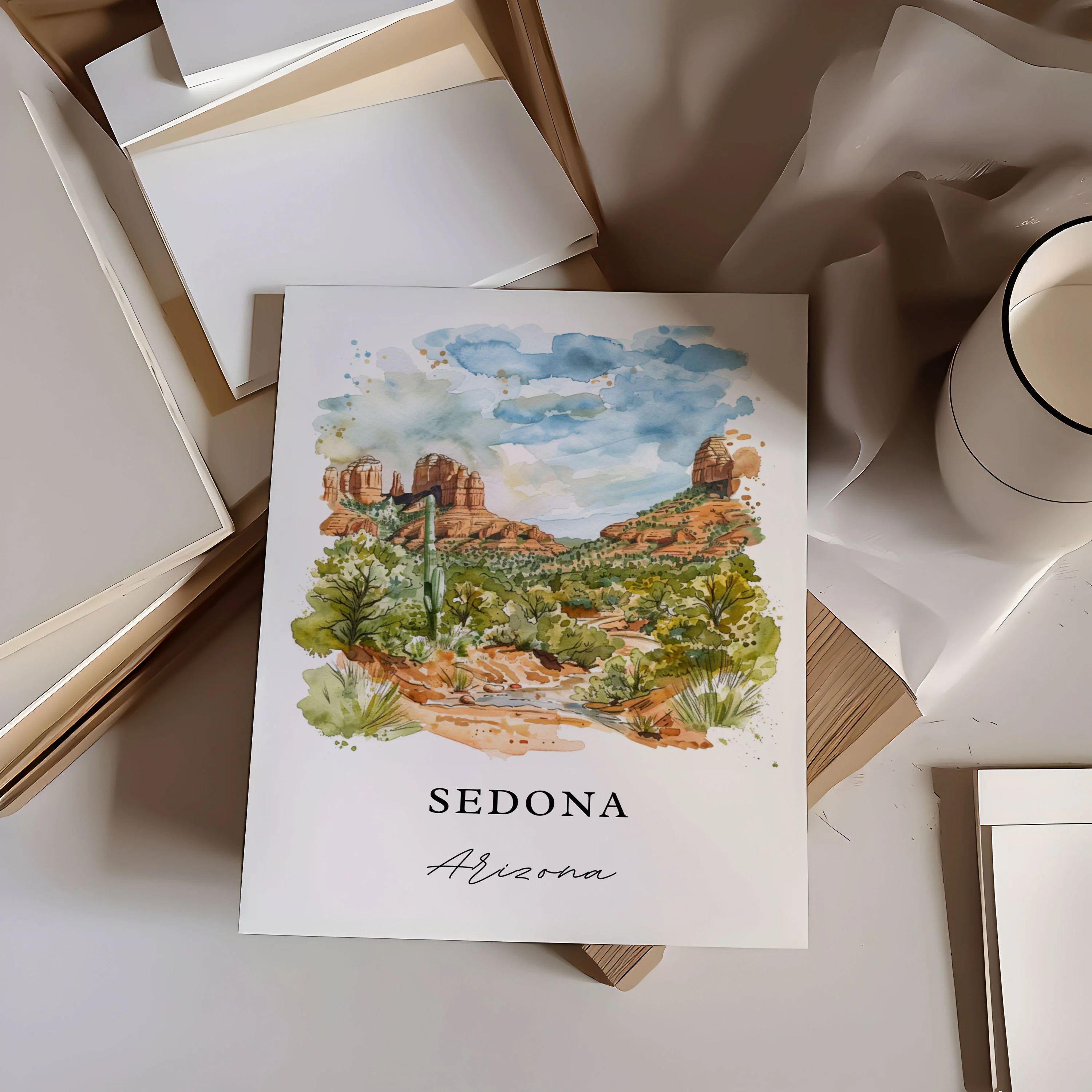 Sedona, Arizona – Watercolor Art Print - Image 2