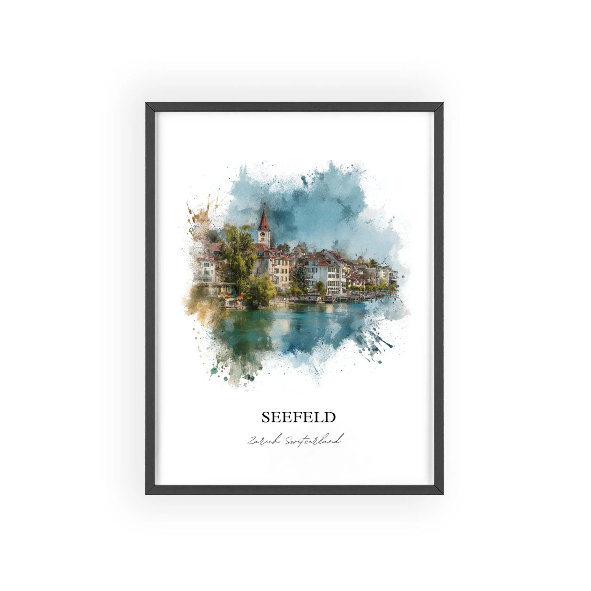 Seefeld, Switzerland – Watercolor Art Print