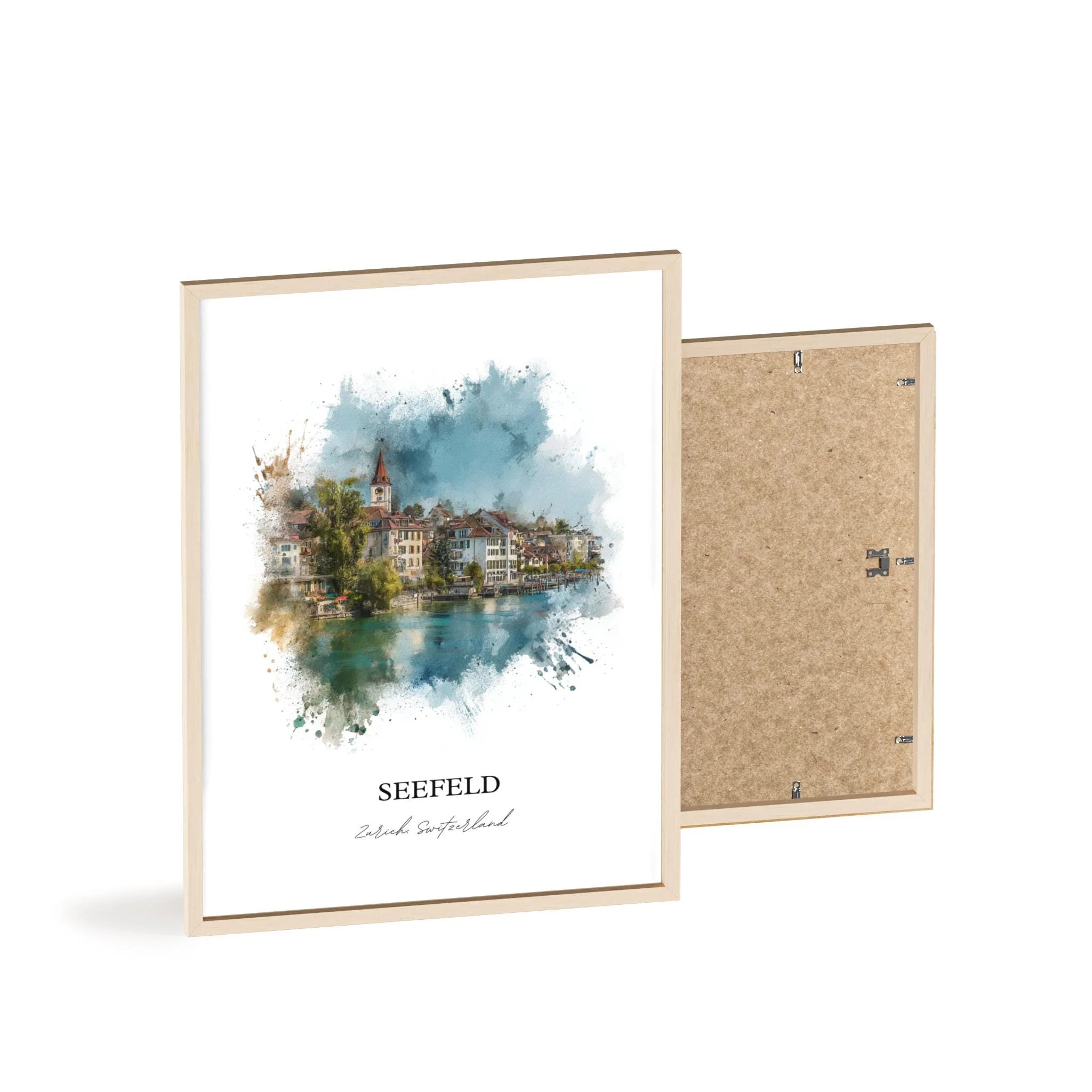 Seefeld, Switzerland – Watercolor Art Print - Image 4