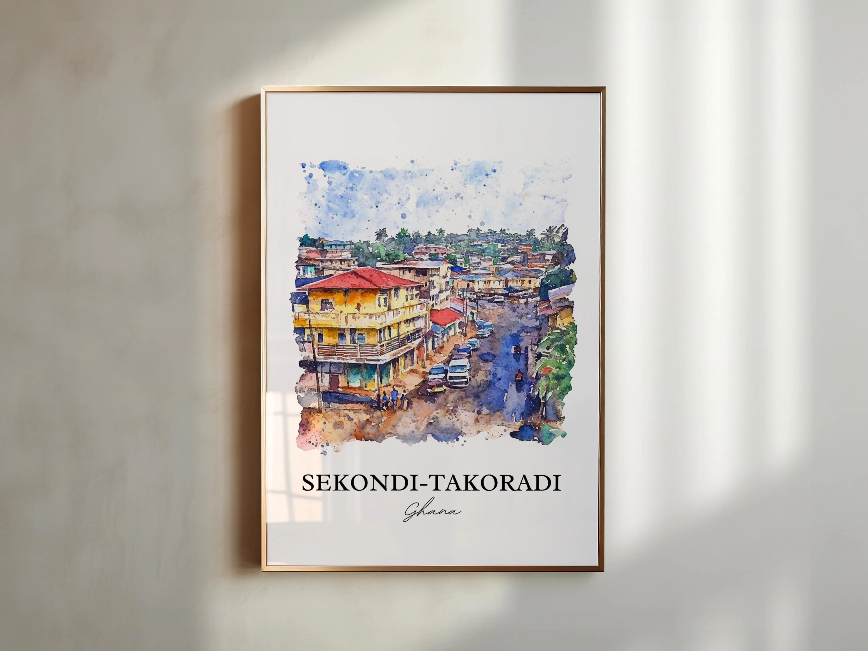 Sekondi-Takoradi, Ghana – Watercolor Art Print - Image 3