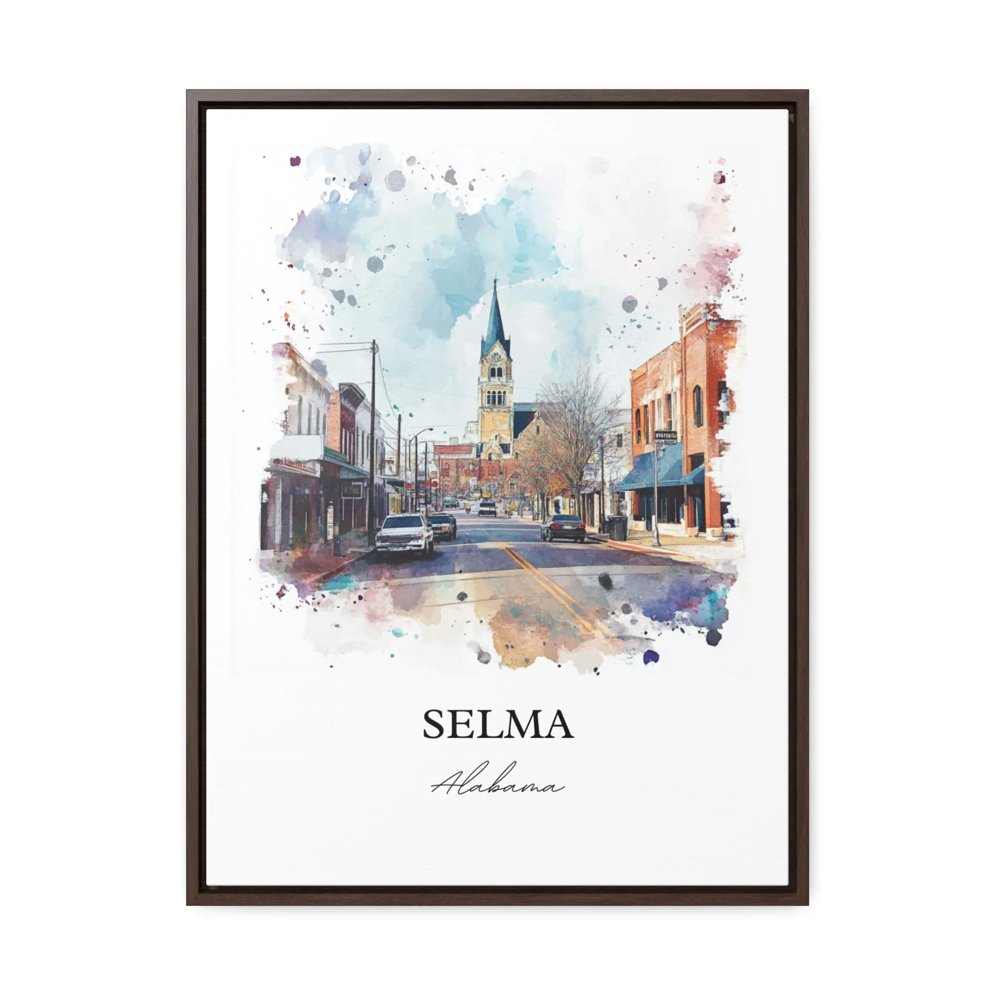 Selma, Alabama Watercolor Art Print - Image 6