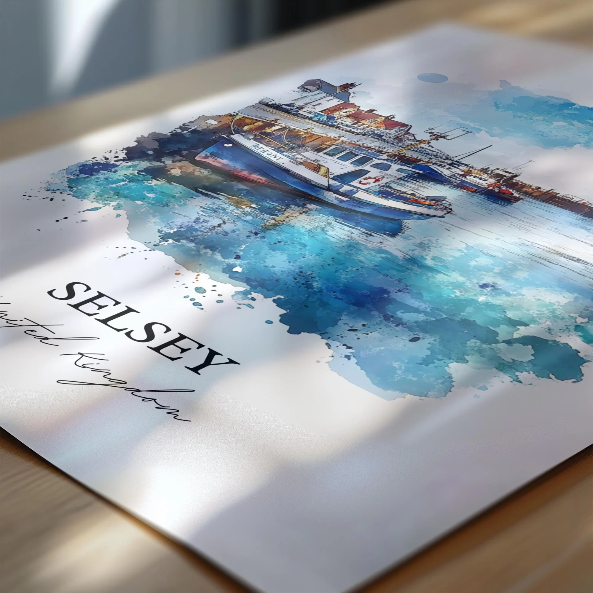 Selsey, England – Watercolor Art Print - Image 2