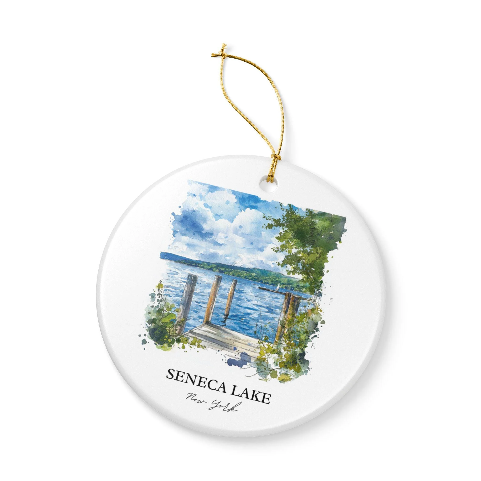 Seneca Lake NY Ornament: Unique Seneca Lake NY Souvenir, Seneca Lake Xmas Decor, and Authentic Seneca Lake Gift - Image 2