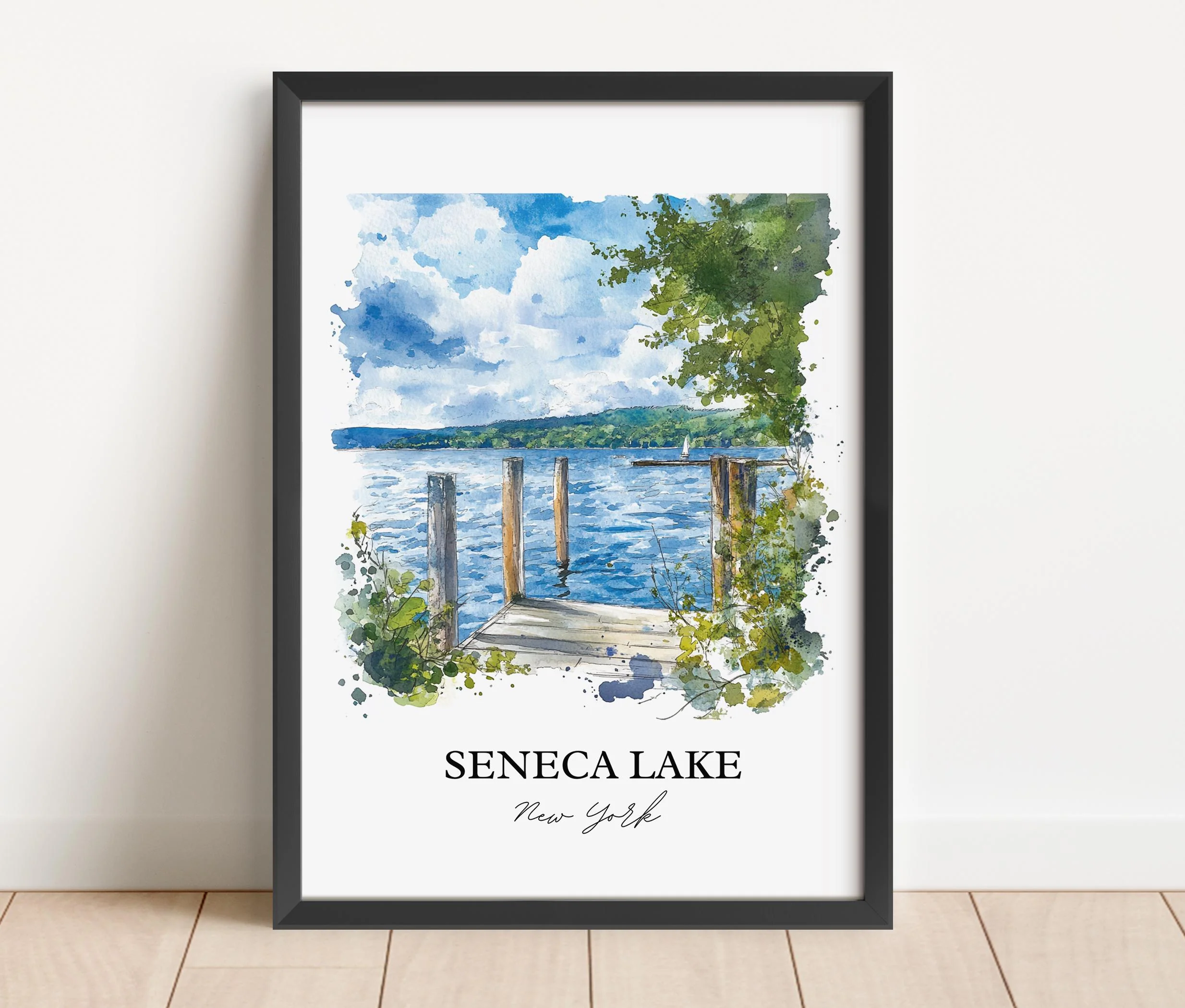 Seneca Lake, New York – Watercolor Art Print - Image 6