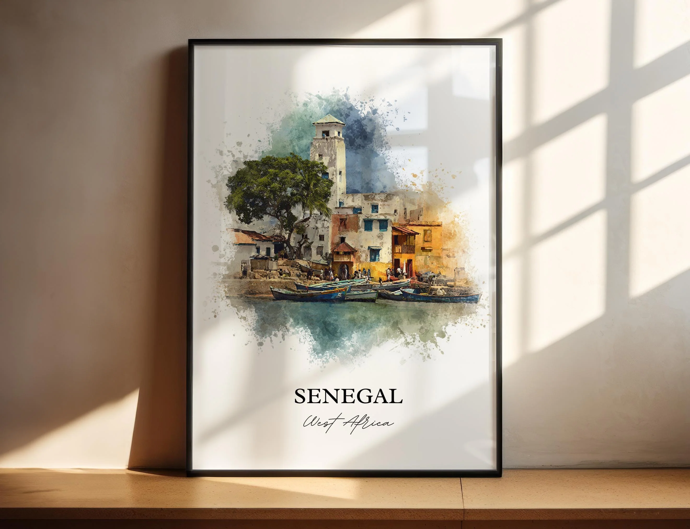 Senegal, Senegal – Watercolor Art Print
