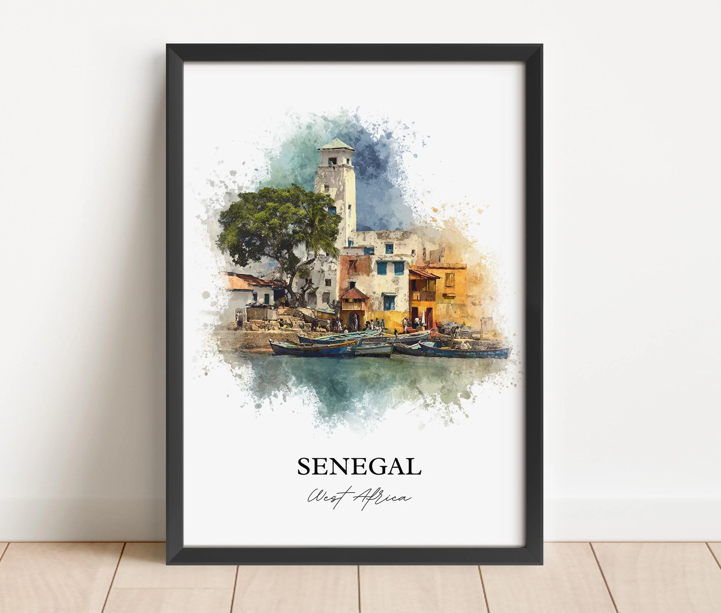 Senegal, Senegal – Watercolor Art Print - Image 6