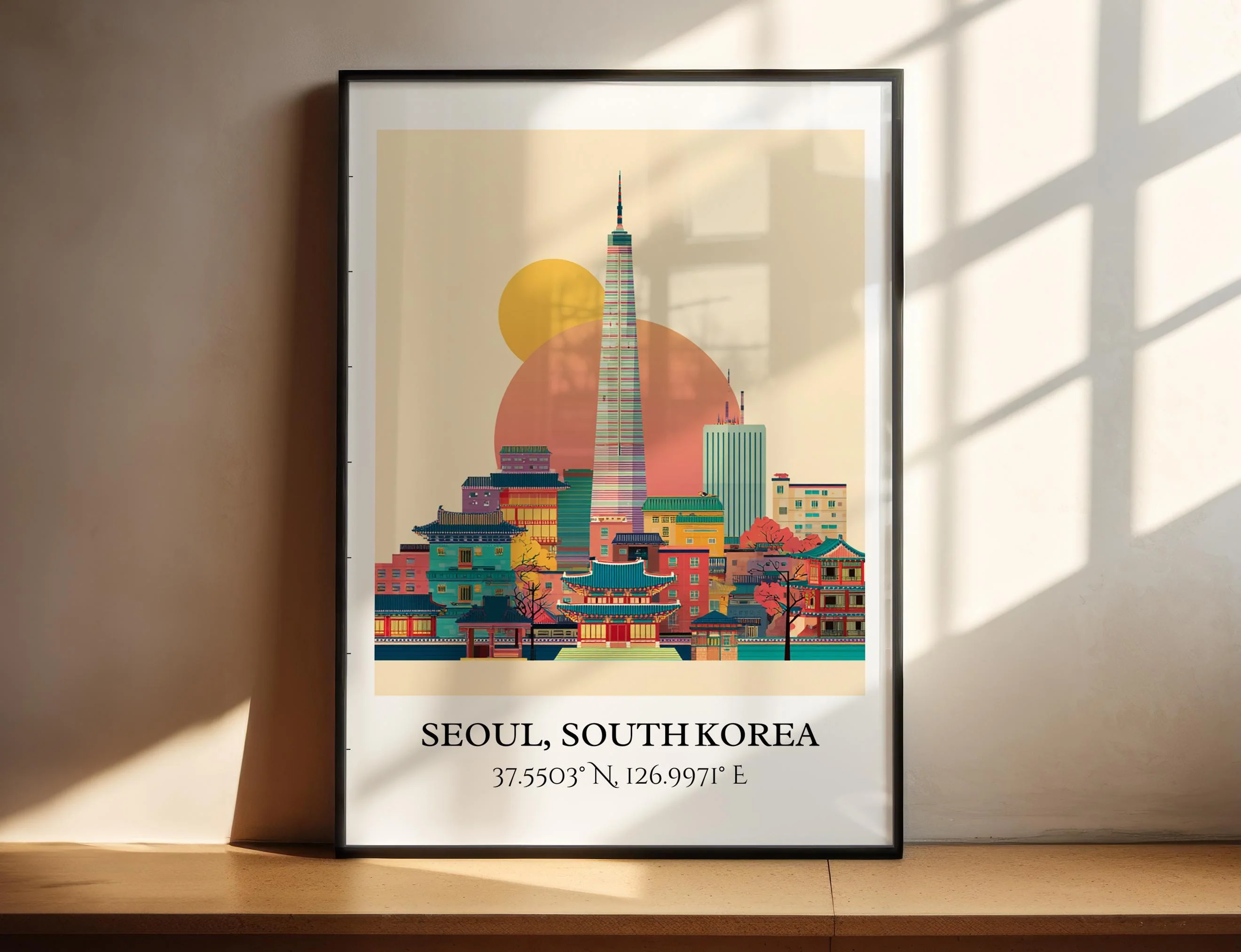 Seoul, South Korea – Watercolor Art Print
