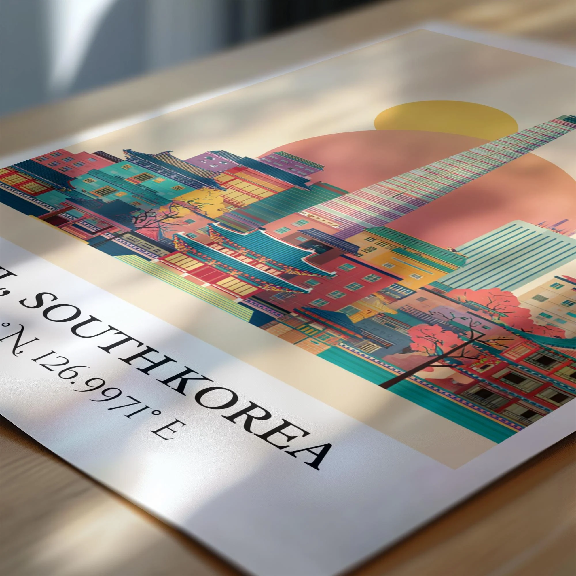 Seoul, South Korea – Watercolor Art Print - Image 2