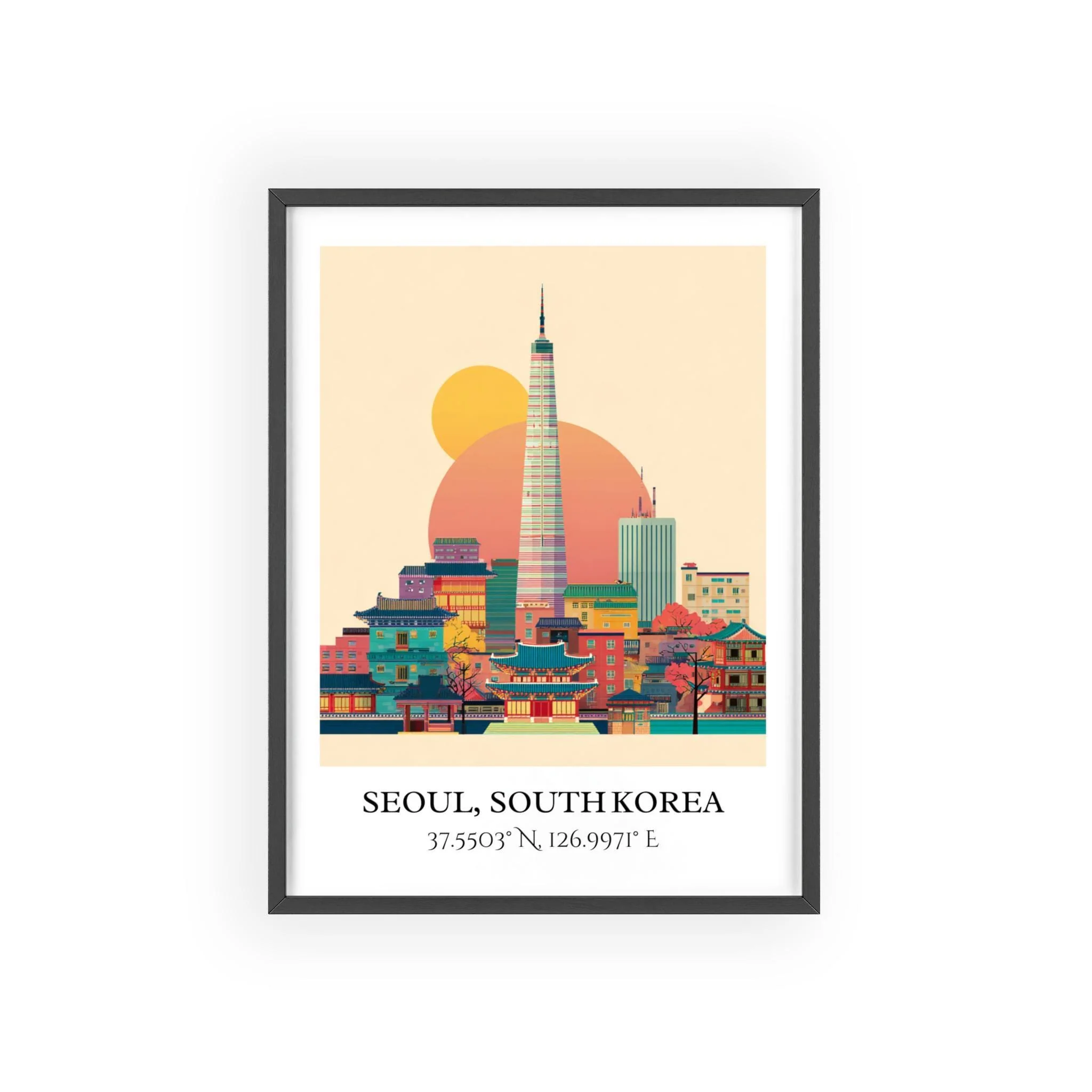 Seoul, South Korea – Watercolor Art Print - Image 7