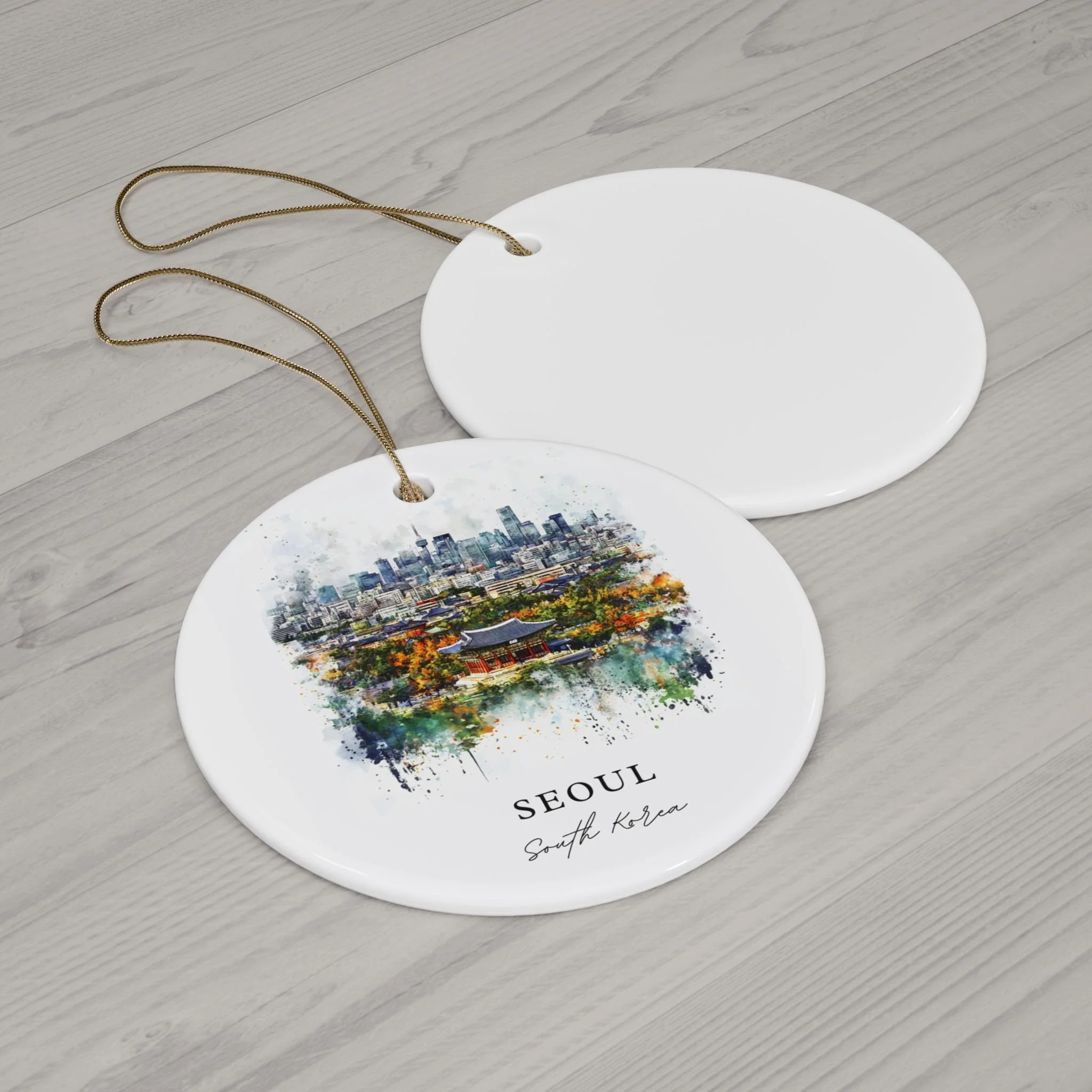 Seoul South Korea Ornament: Unique Seoul Souvenir, Seoul Xmas Decor, and Authentic Seoul South Korea Christmas Gift - Image 2