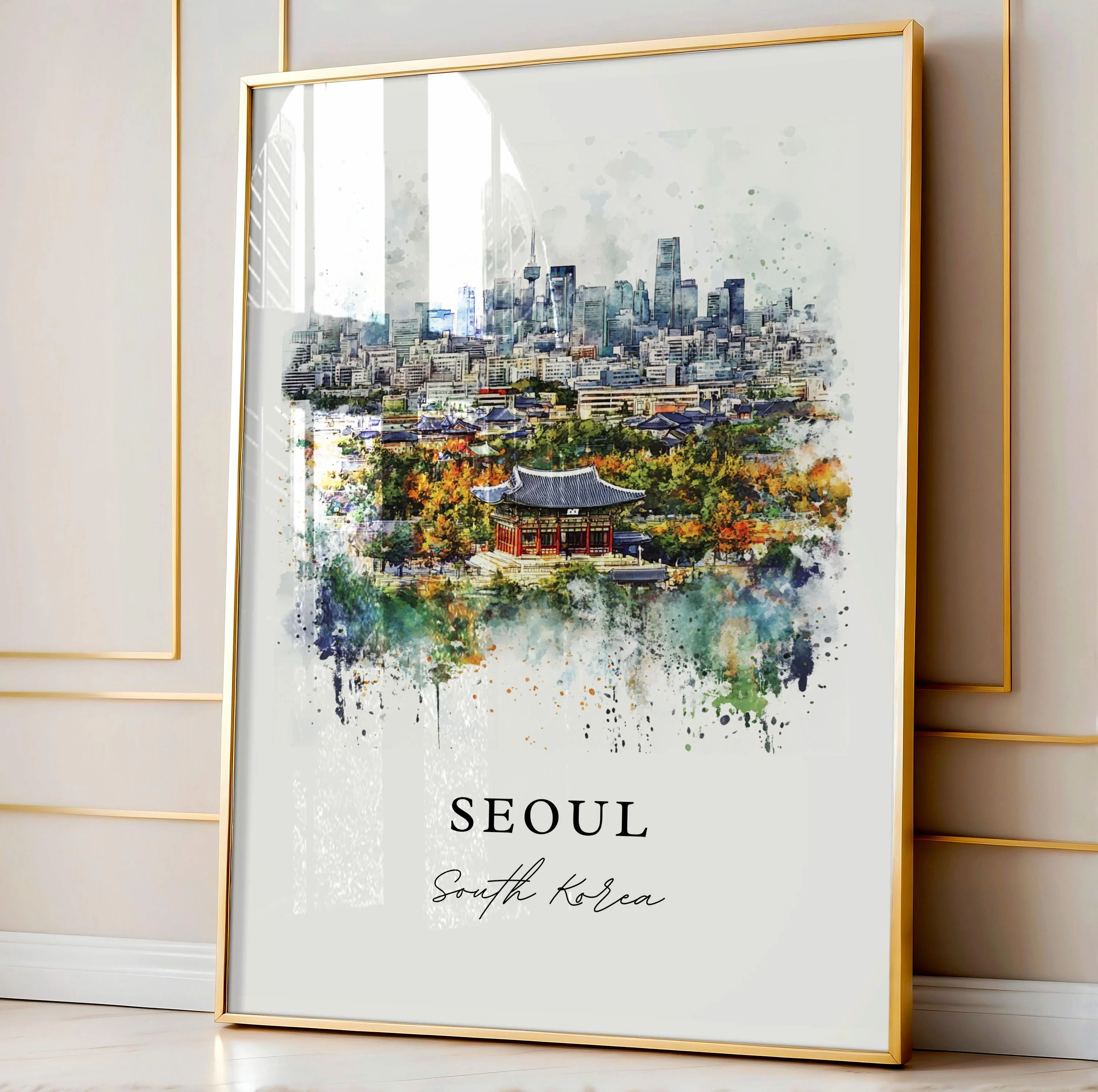 Seoul, South Korea – Watercolor Art Print - Image 4