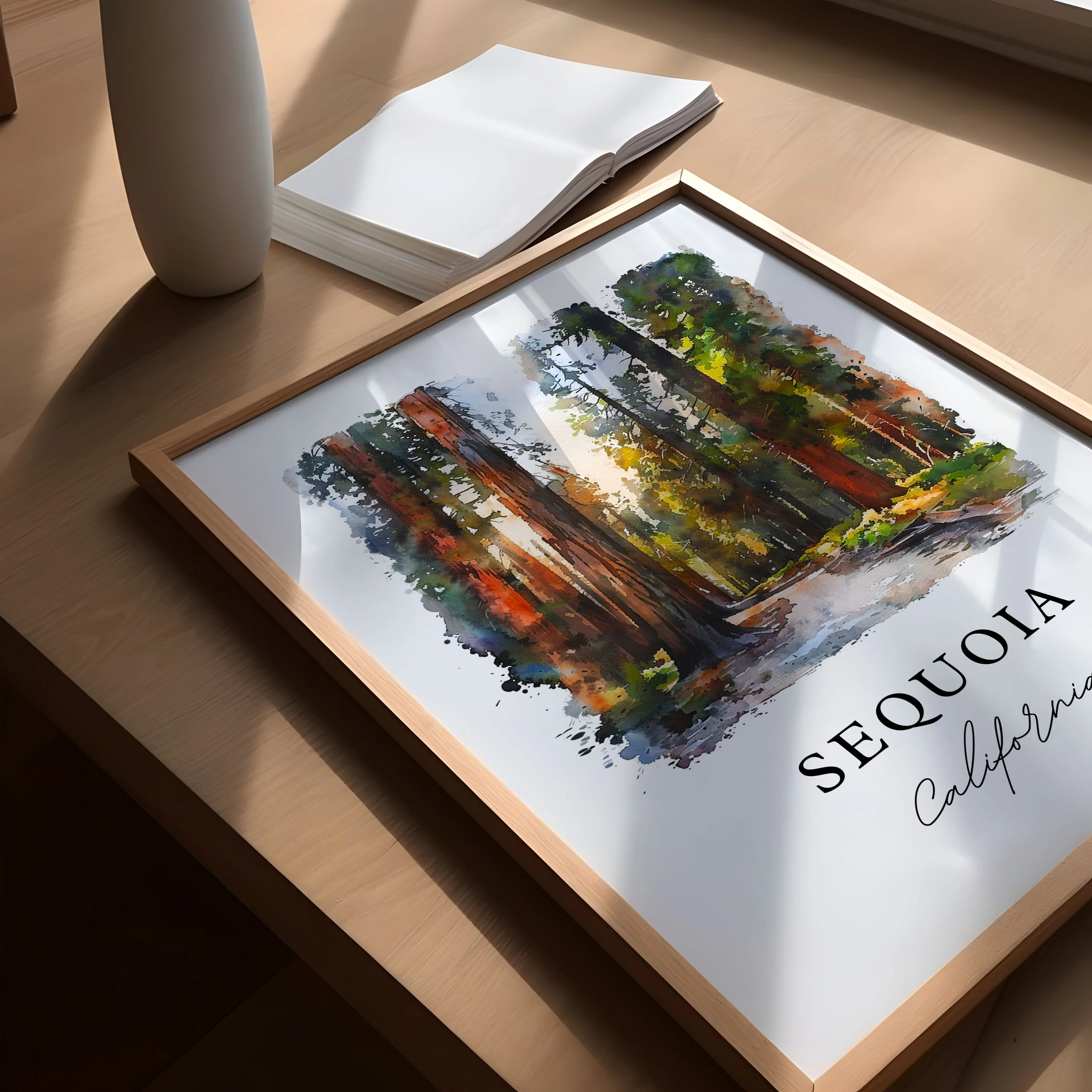 Sequoia National Park, USA – Watercolor Art Print - Image 3