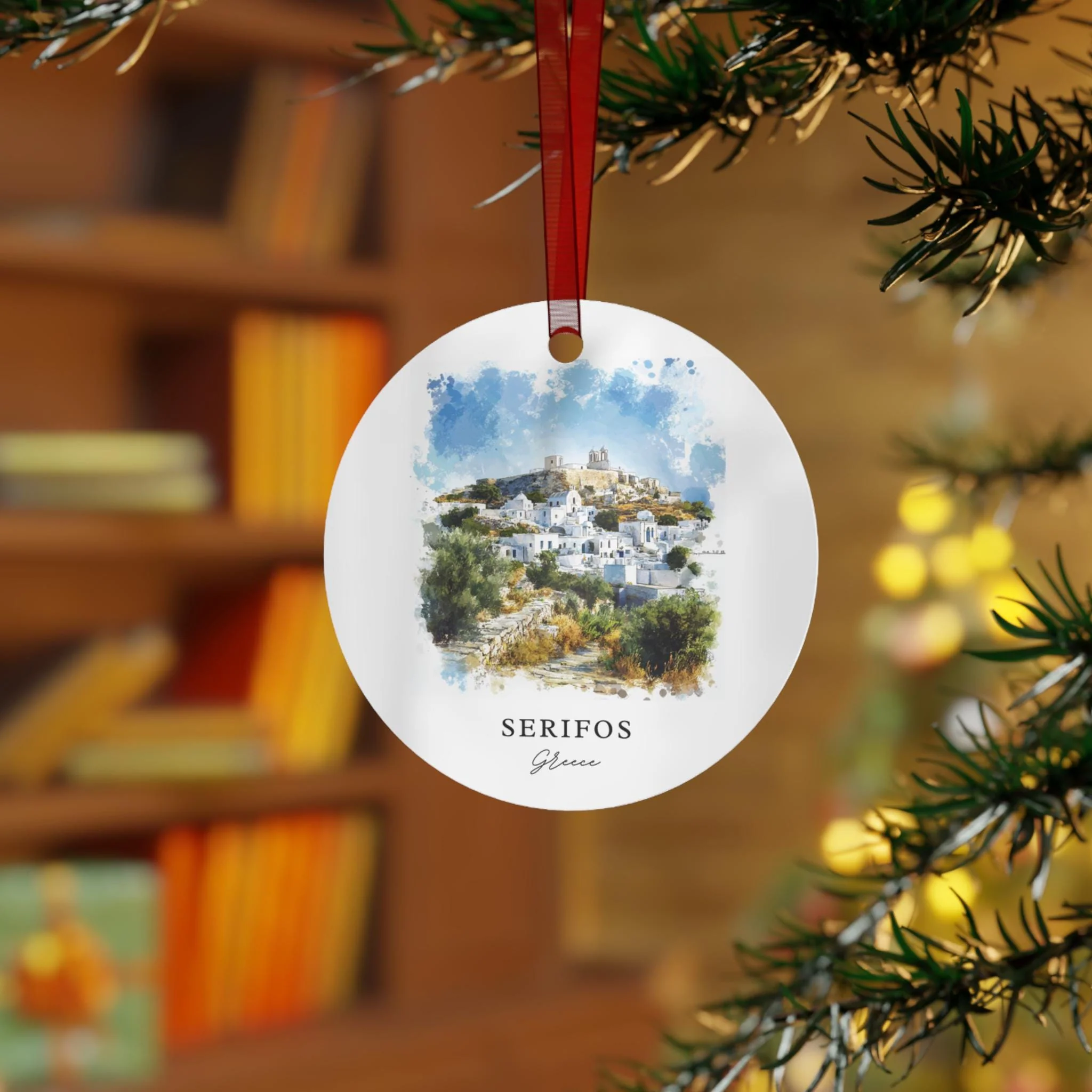 Serifos Greece Ornament: Unique Serifos Souvenir, Serifos Xmas Decor, and Authentic Serifos Greece Gift - Image 3