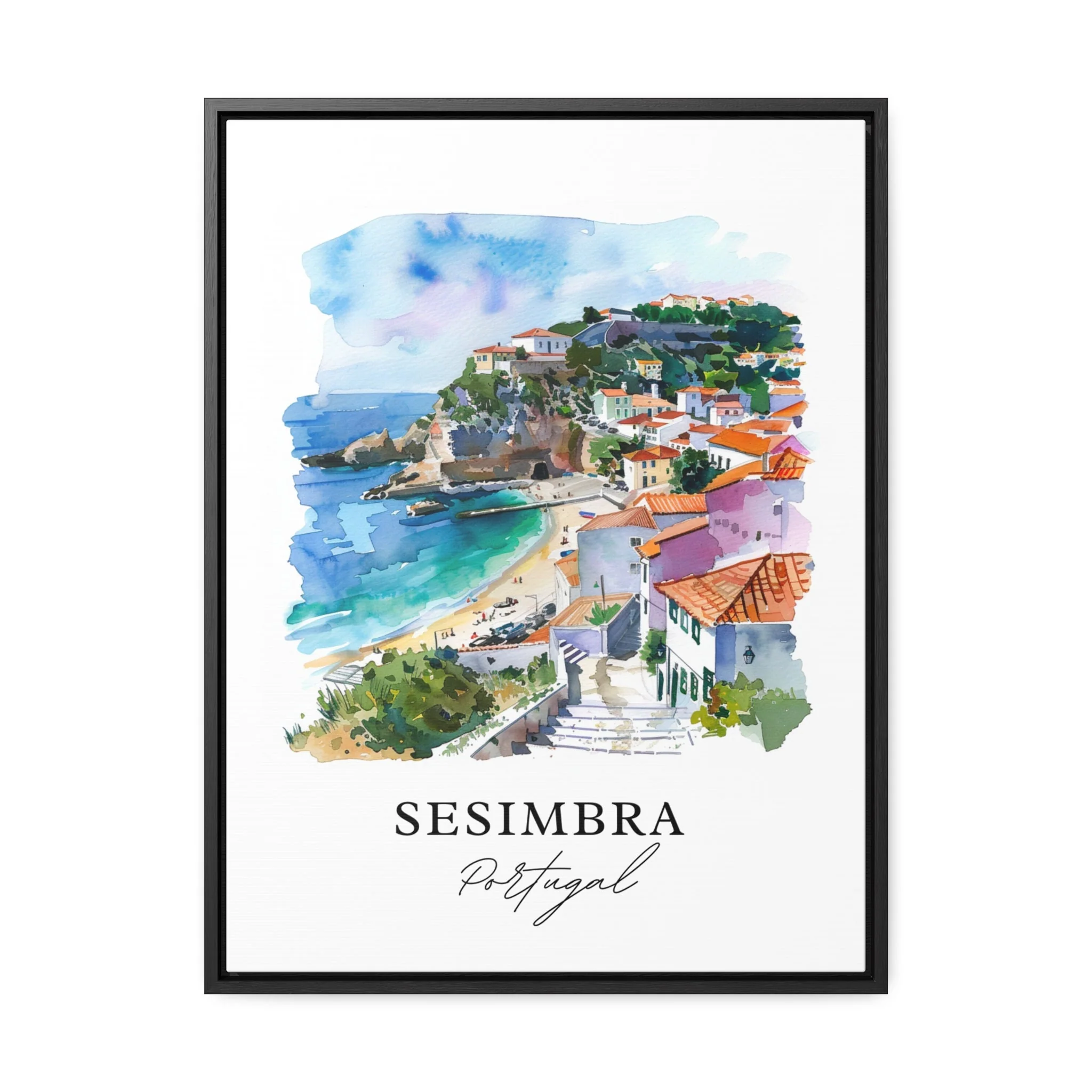 Sesimbra, Portugal – Watercolor Art Print - Image 5