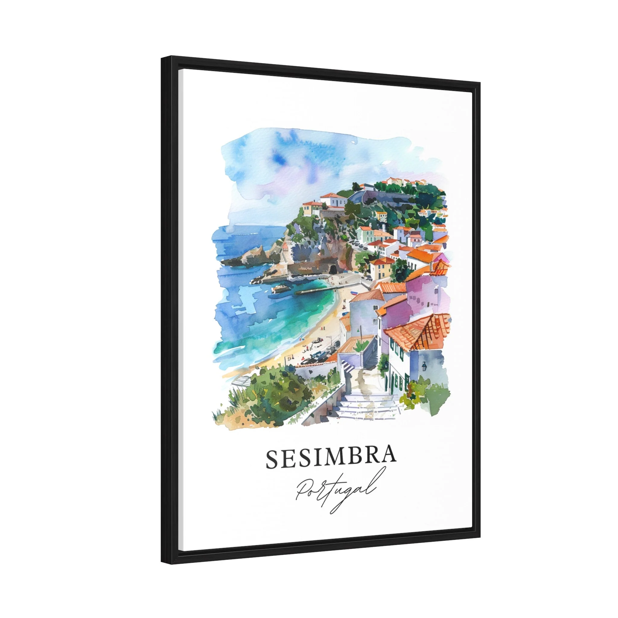 Sesimbra, Portugal – Watercolor Art Print - Image 6