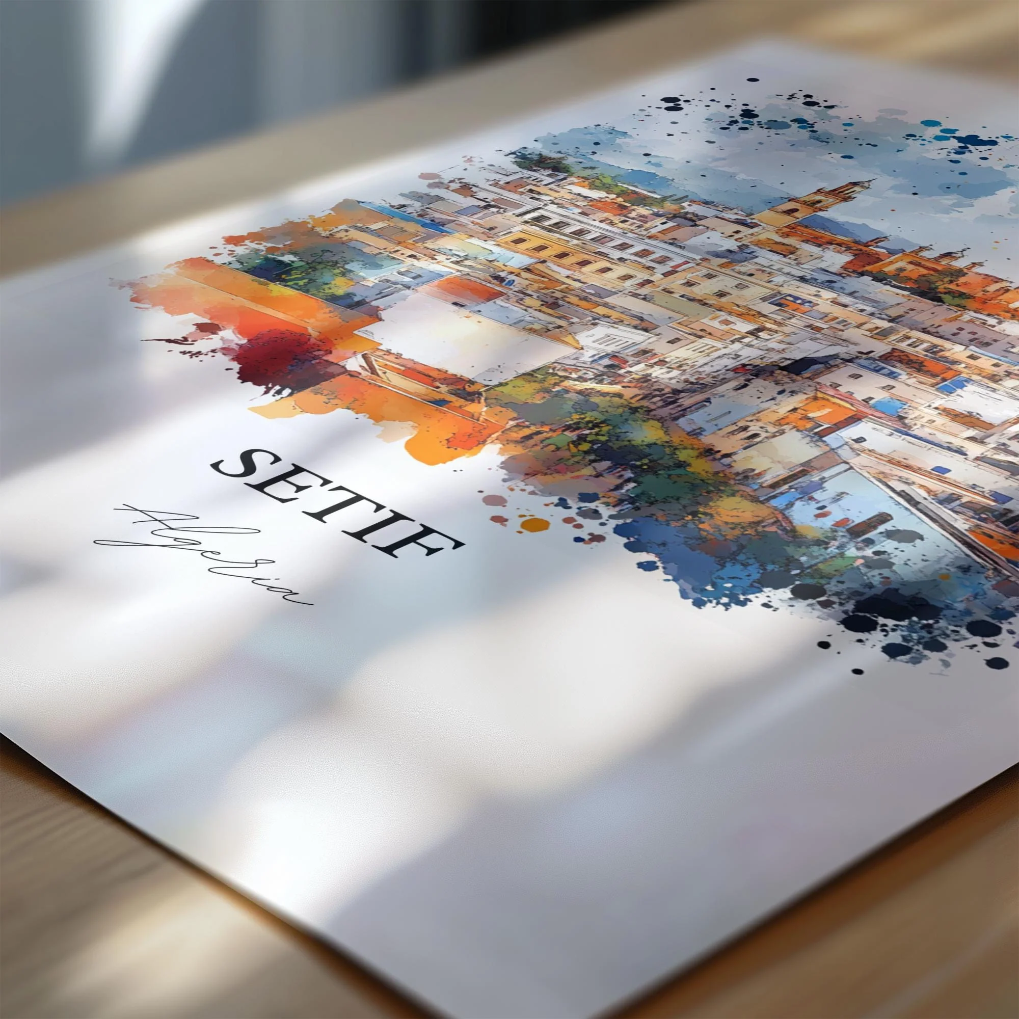 Setif, Algeria – Watercolor Art Print - Image 2