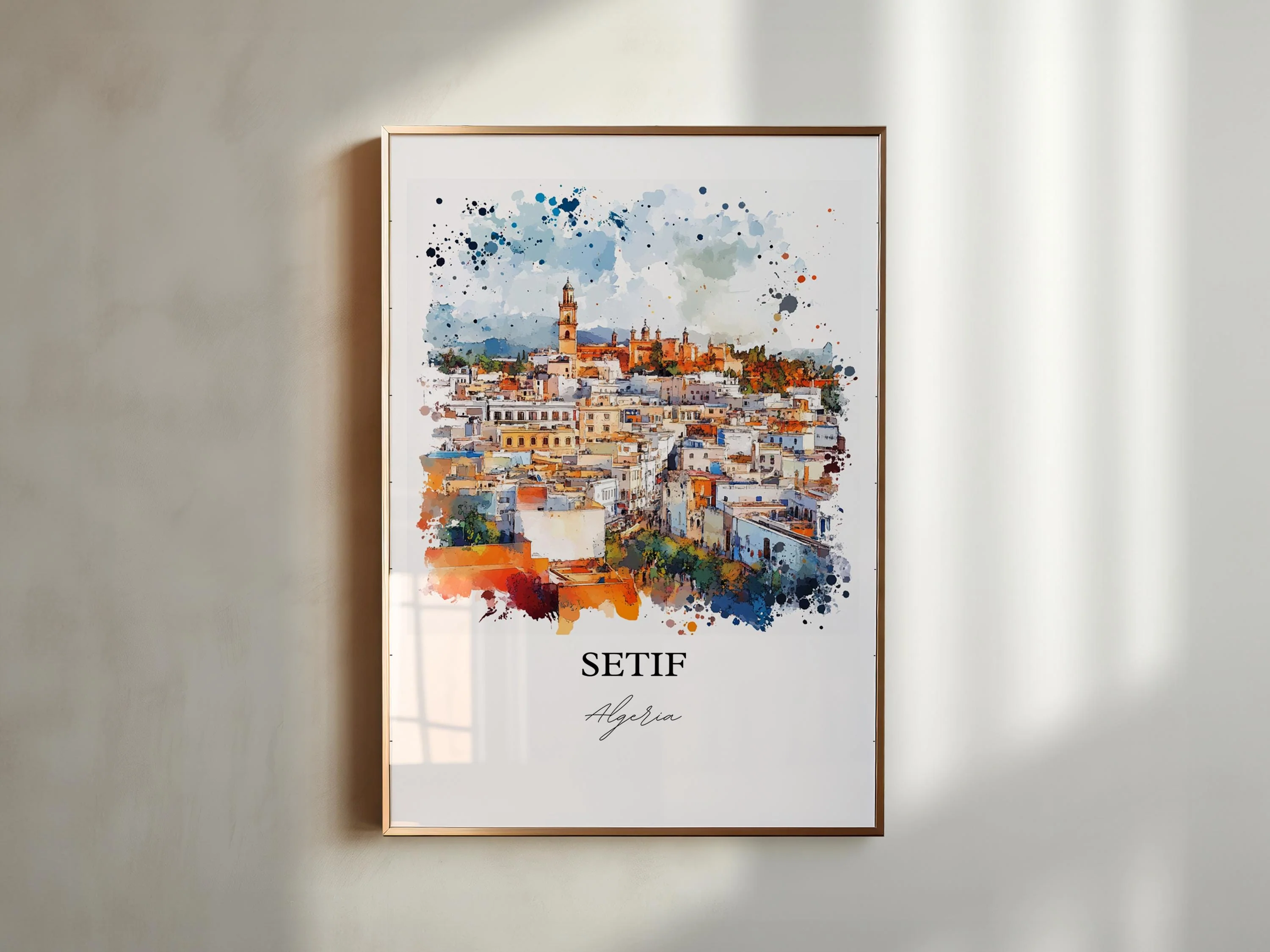 Setif, Algeria – Watercolor Art Print - Image 3