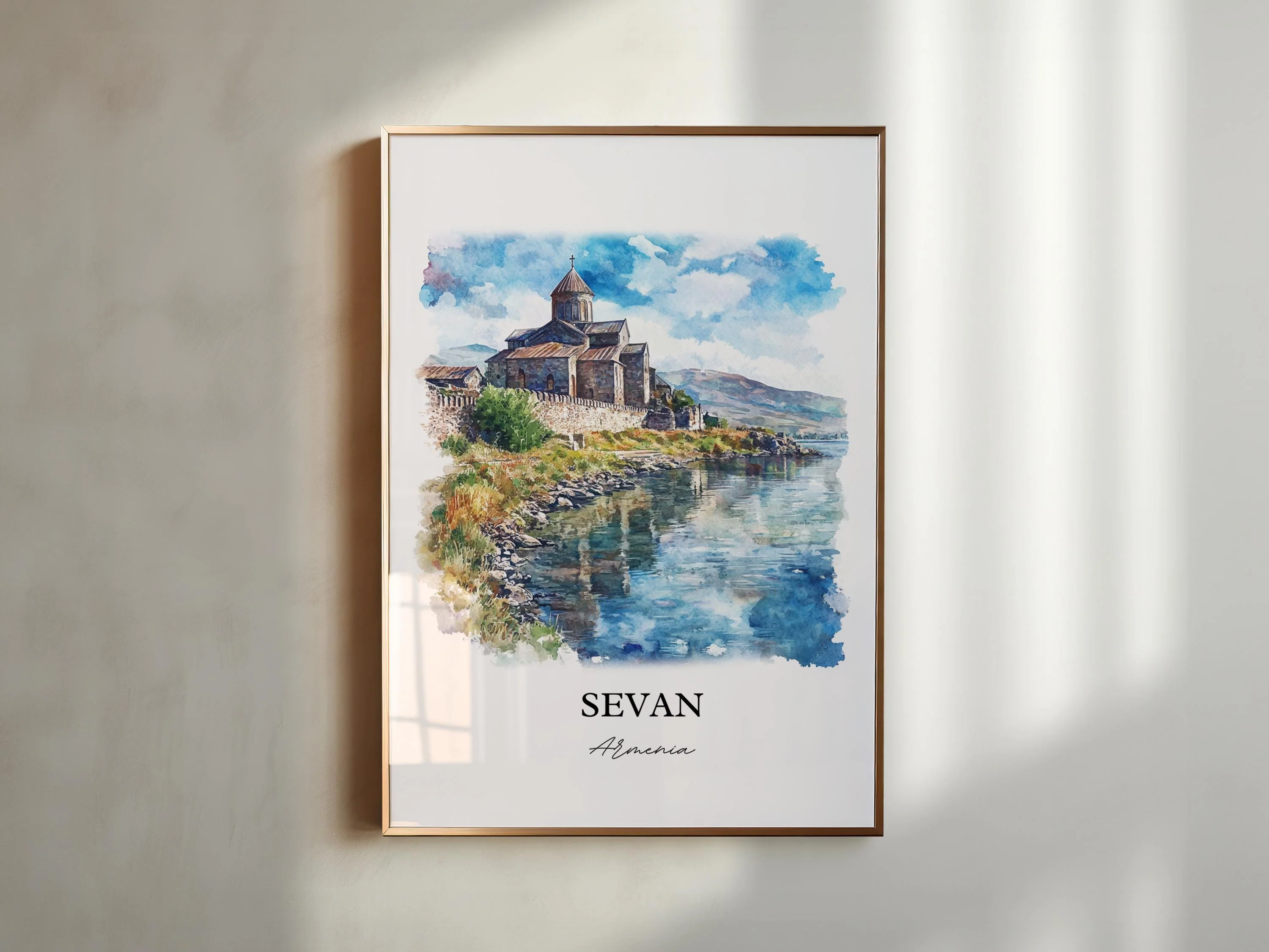 Sevan, Armenia – Watercolor Art Print - Image 5