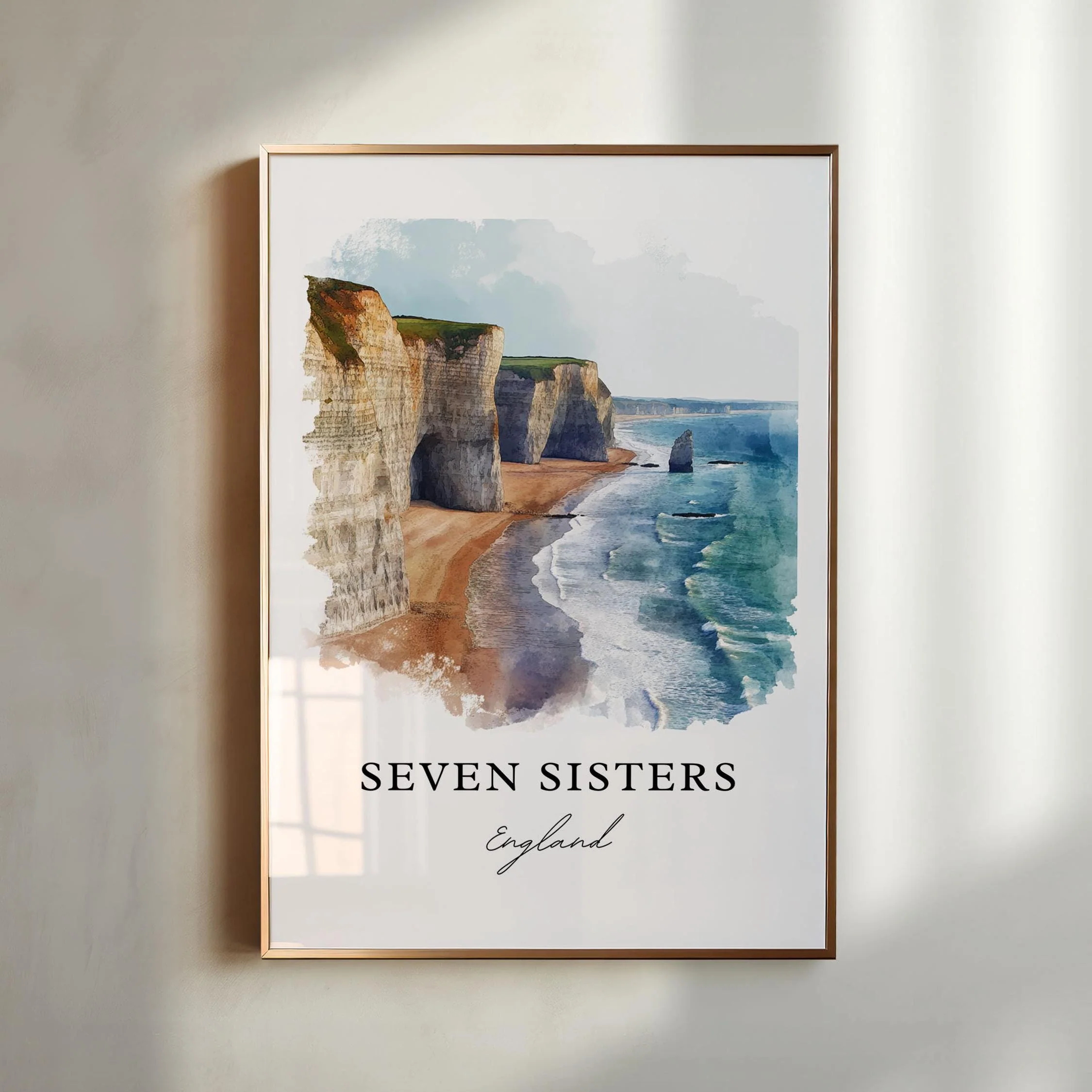 Seven Sisters, England – Watercolor Art Print
