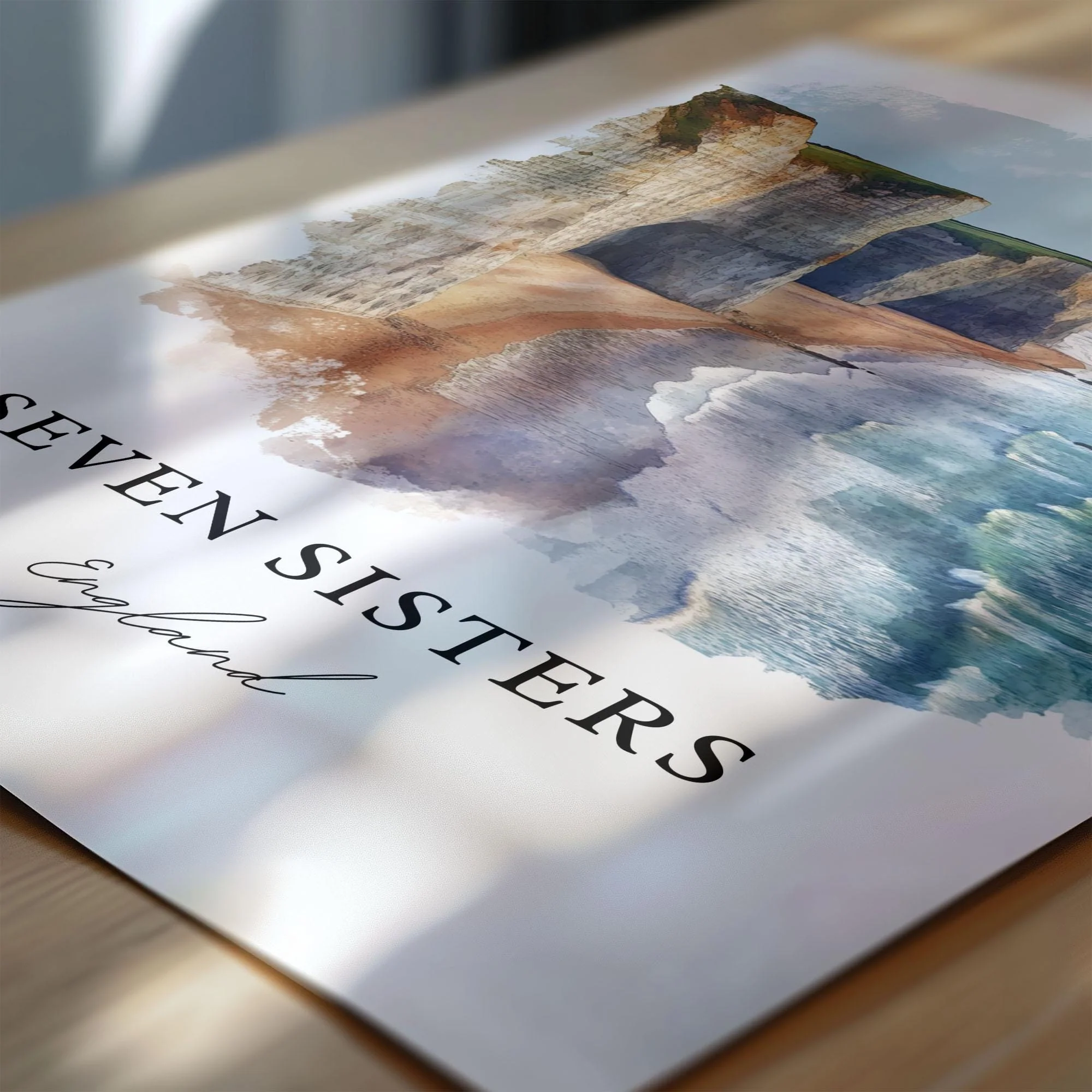 Seven Sisters, England – Watercolor Art Print - Image 5
