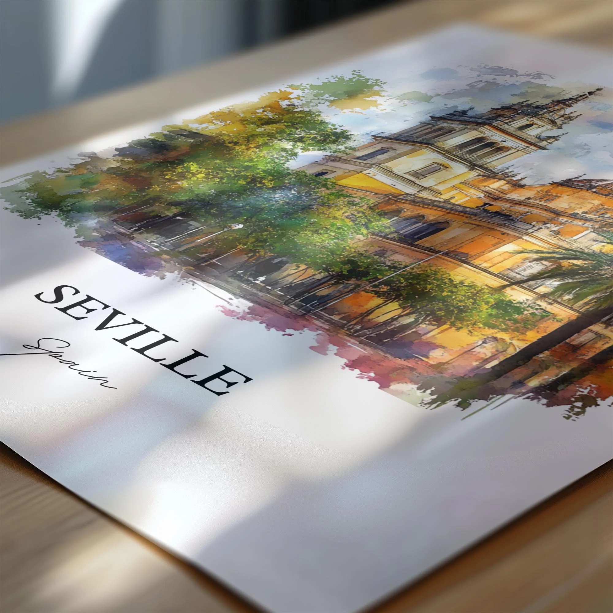 Seville, Spain – Watercolor Art Print - Image 2