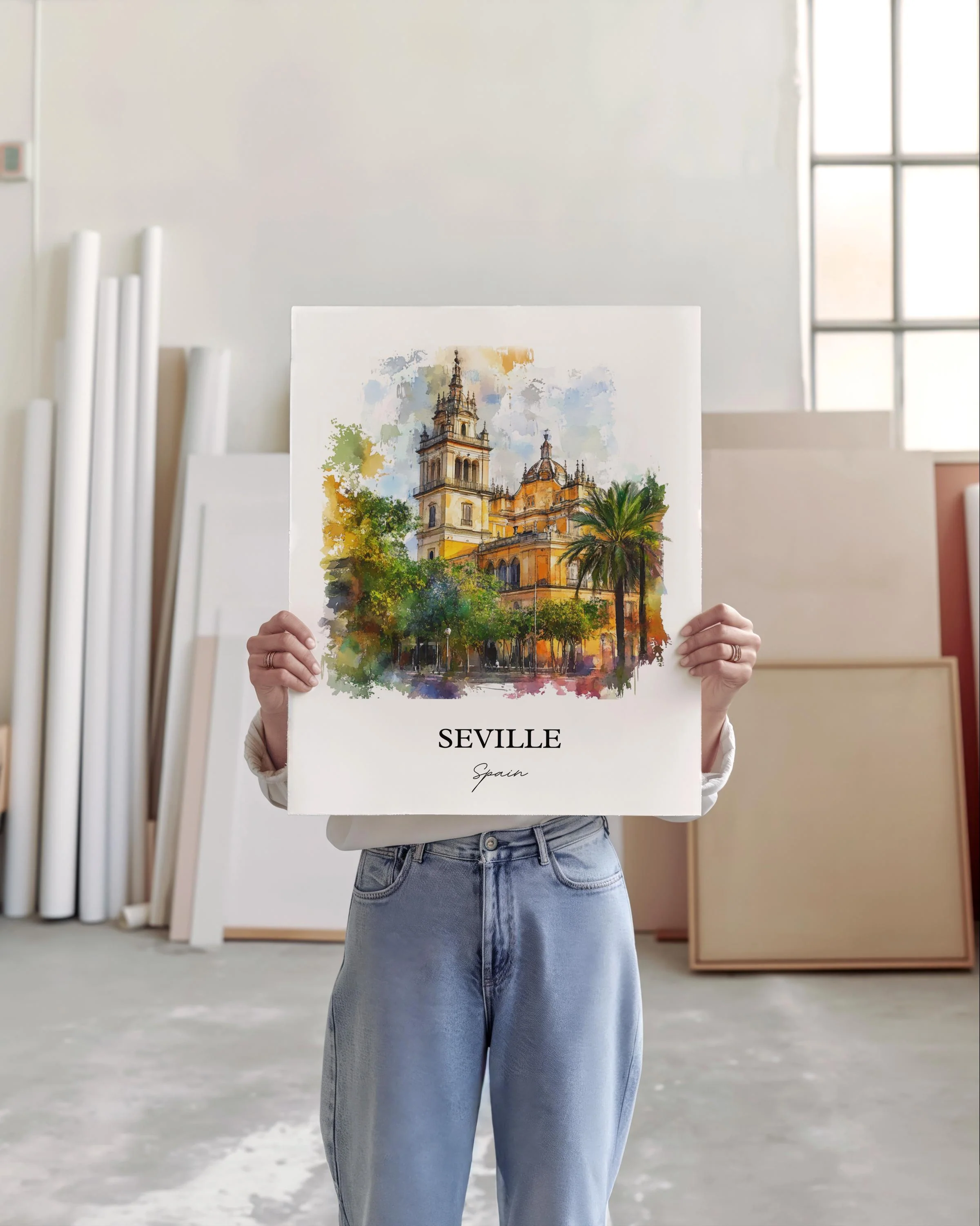 Seville, Spain – Watercolor Art Print - Image 4