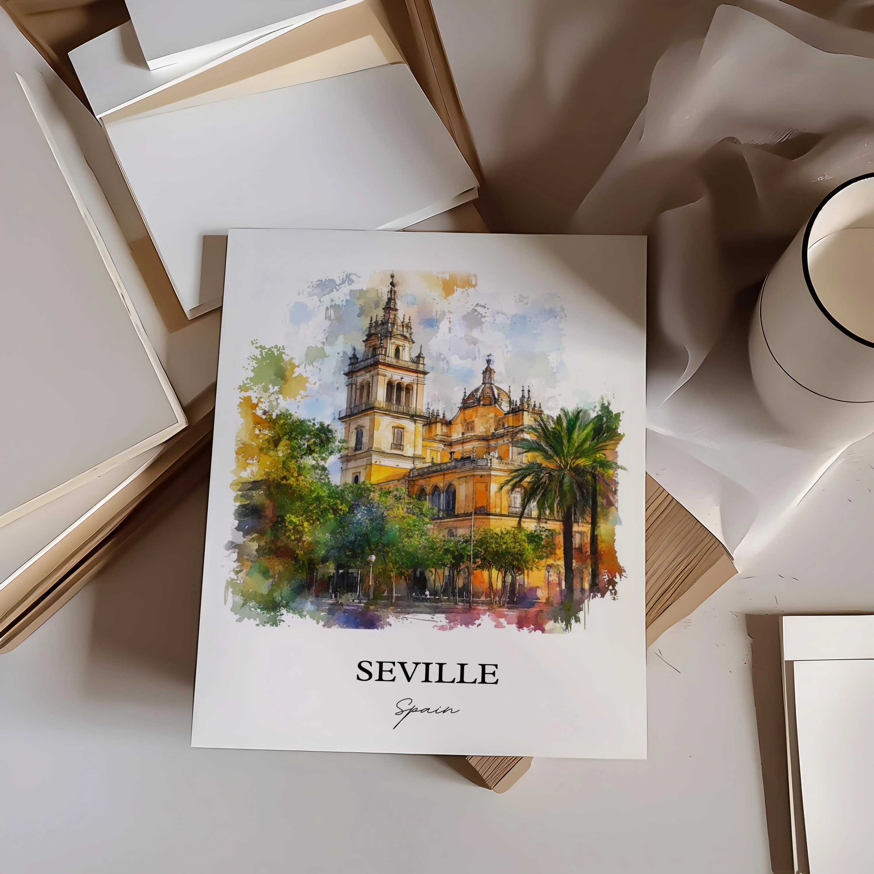 Seville, Spain – Watercolor Art Print - Image 5