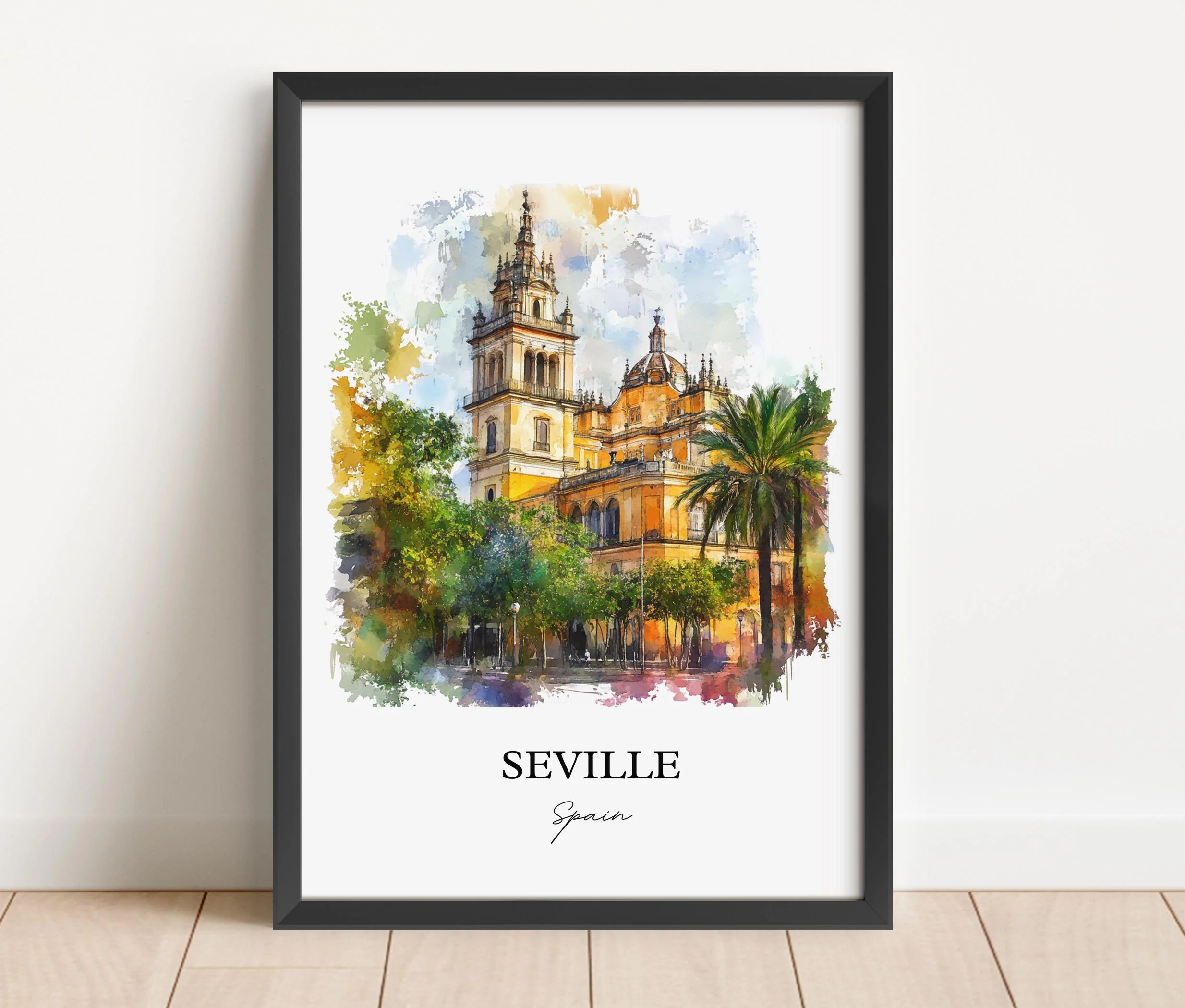 Seville, Spain – Watercolor Art Print - Image 6