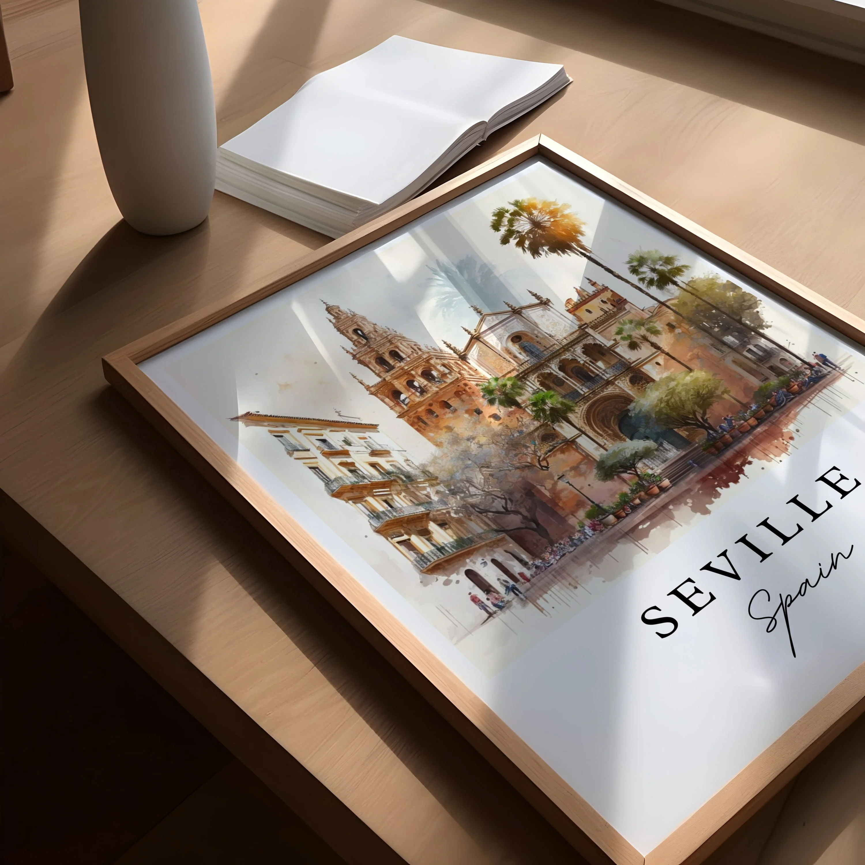 Seville, Spain – Watercolor Art Print - Image 3