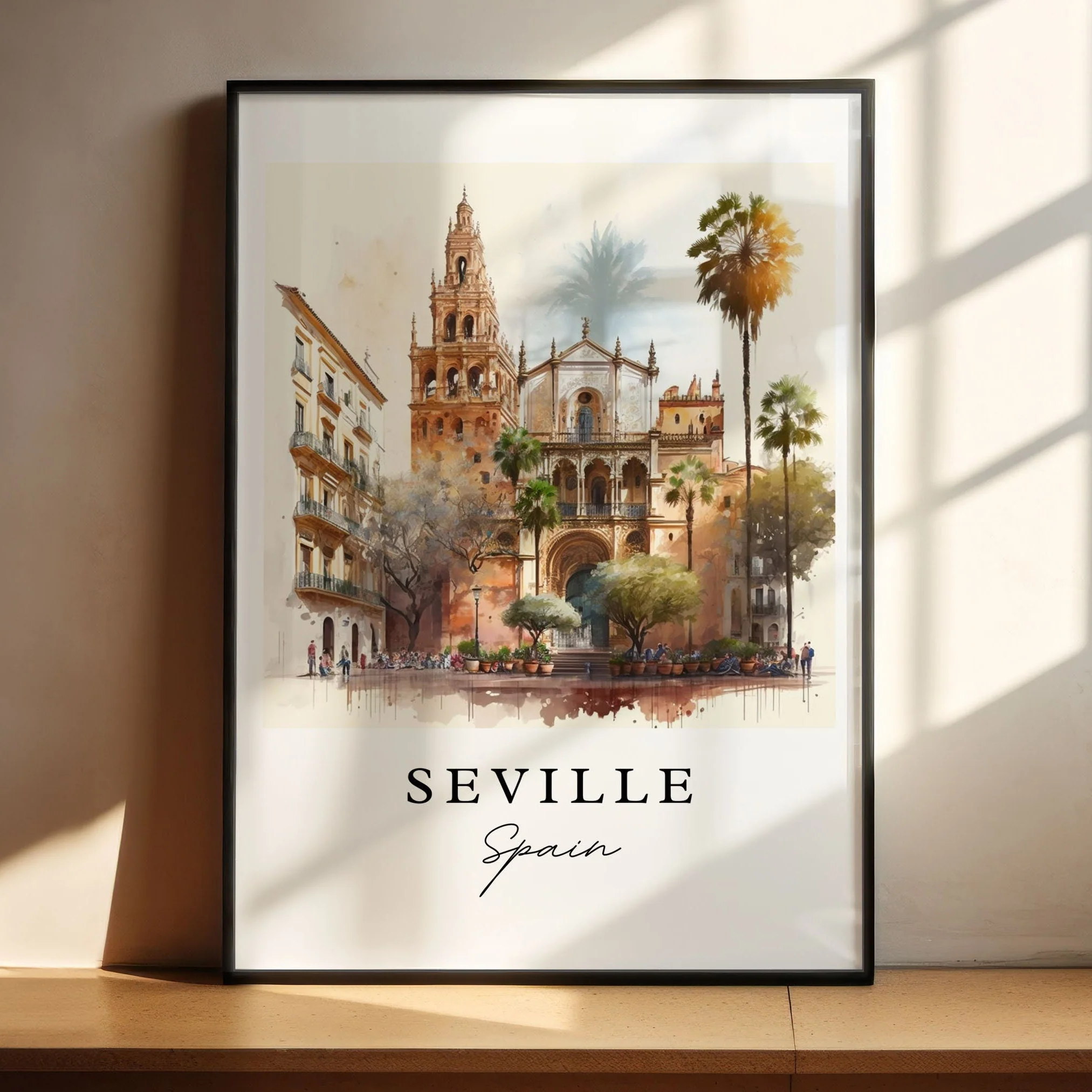 Seville, Spain – Watercolor Art Print - Image 4